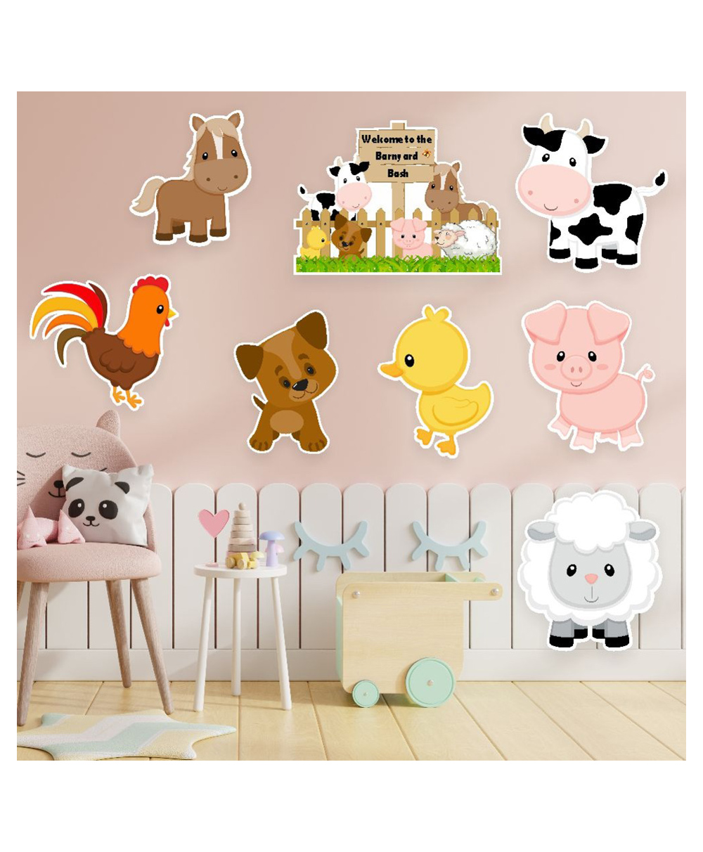Untumble Farm Animal Posters Multicolour - Pack of 8-image-31