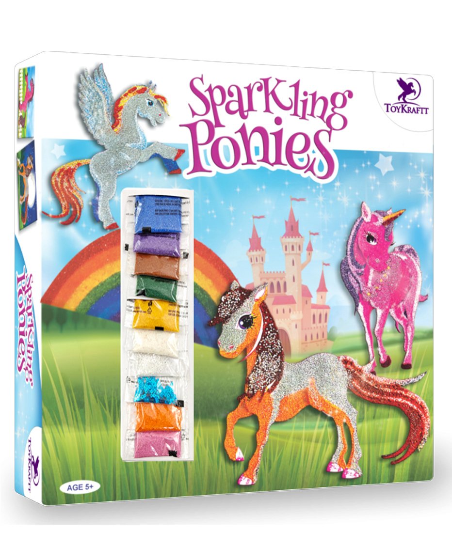 Toy Kraft Sequin ans Sand Sparkling Ponies Activity Kit - Multicolor-image-6