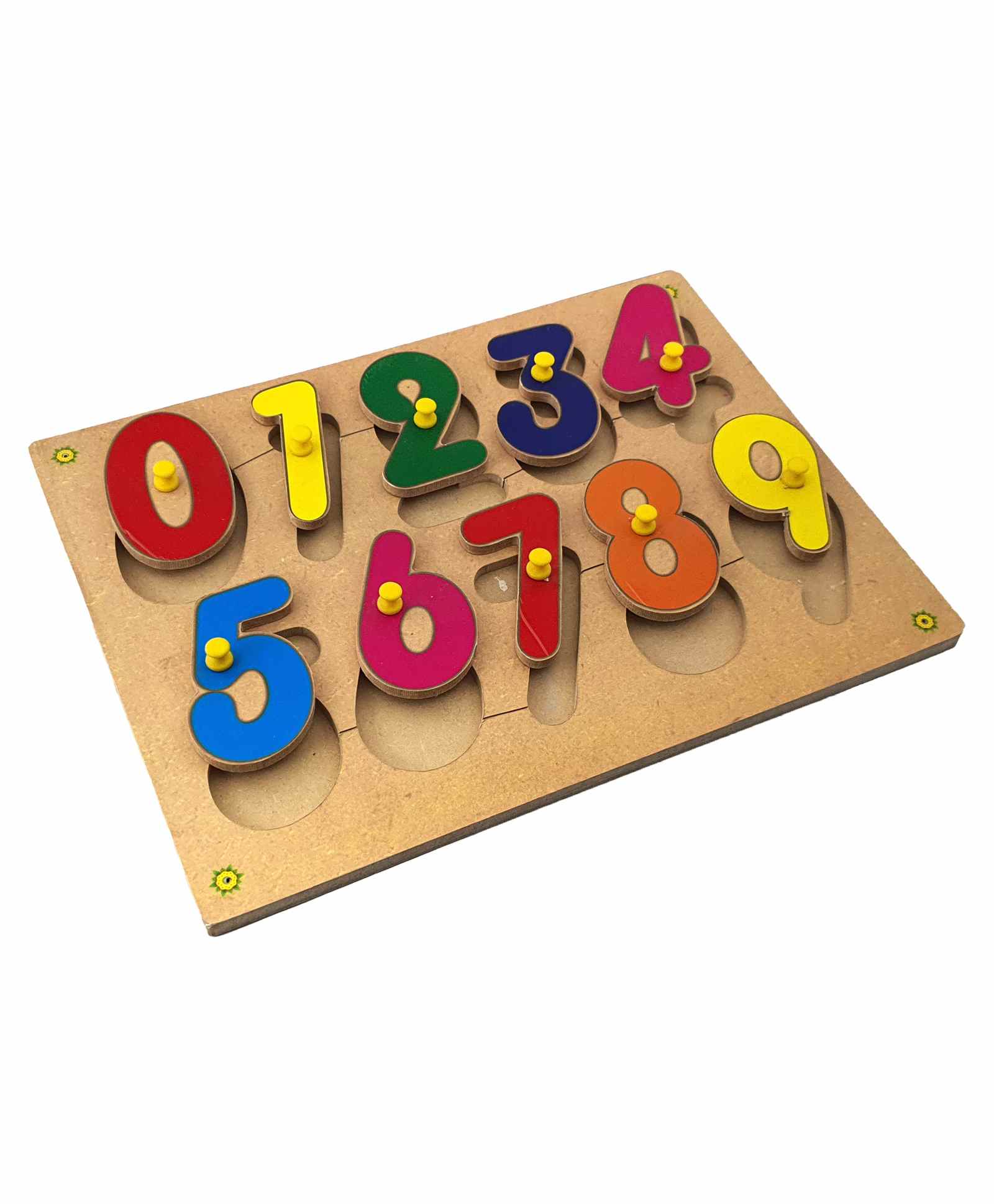 FunBlast Wooden Number Knobs Board Puzzle Multicolor - 10 Pieces-picture-11