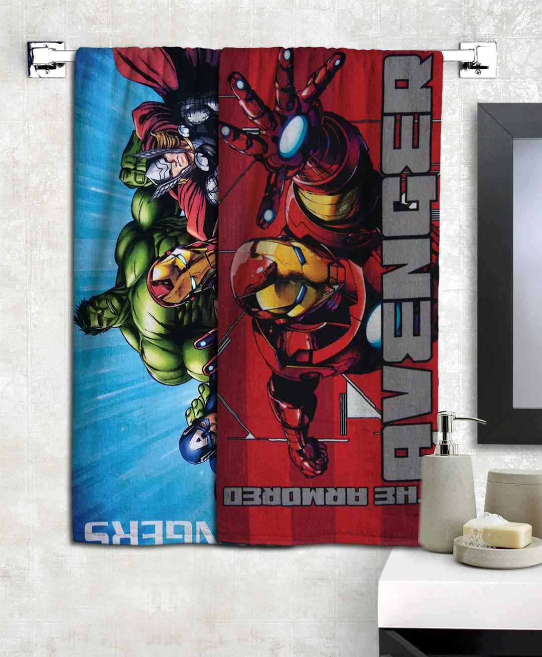 Athom Trendz Marvel Avengers Bath Towel Pack of 2 - Multicolor-picture-29