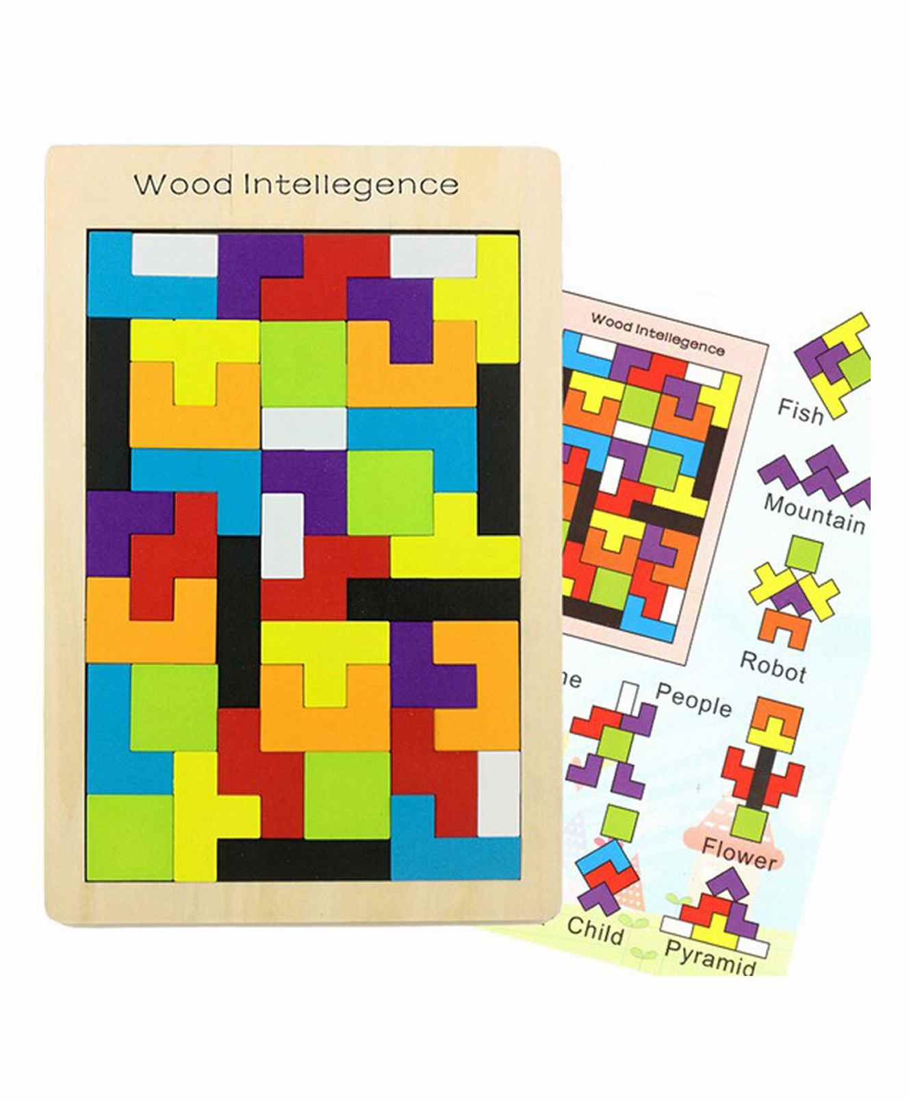 Yamama Tetris Russian Blocks Board Puzzle Multicolour - 40 Pieces-image-38