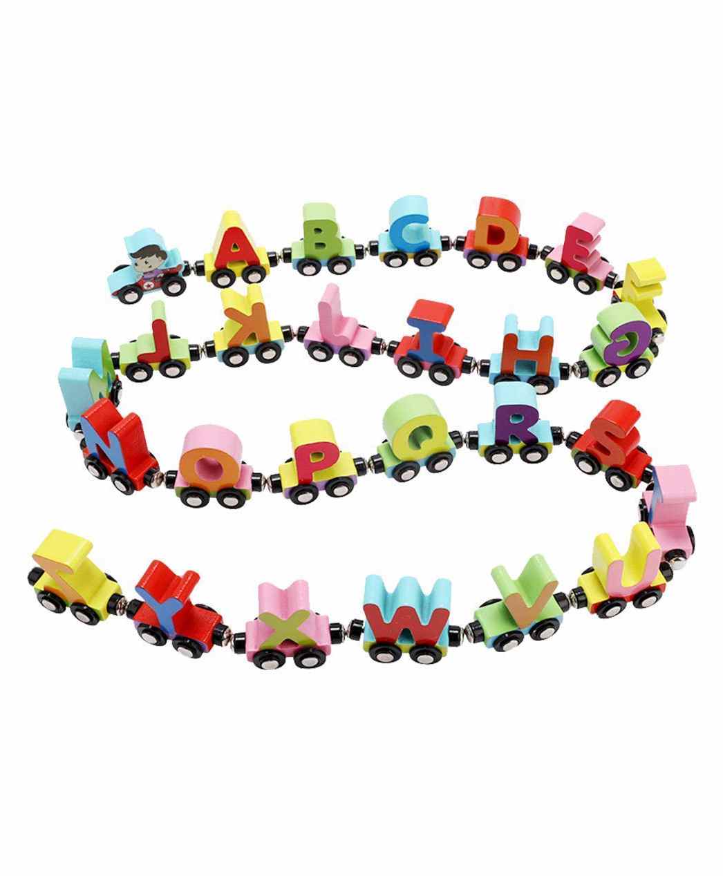 Yamama Wooden Magnetic Alphabet Train - Multicolour-picture-19