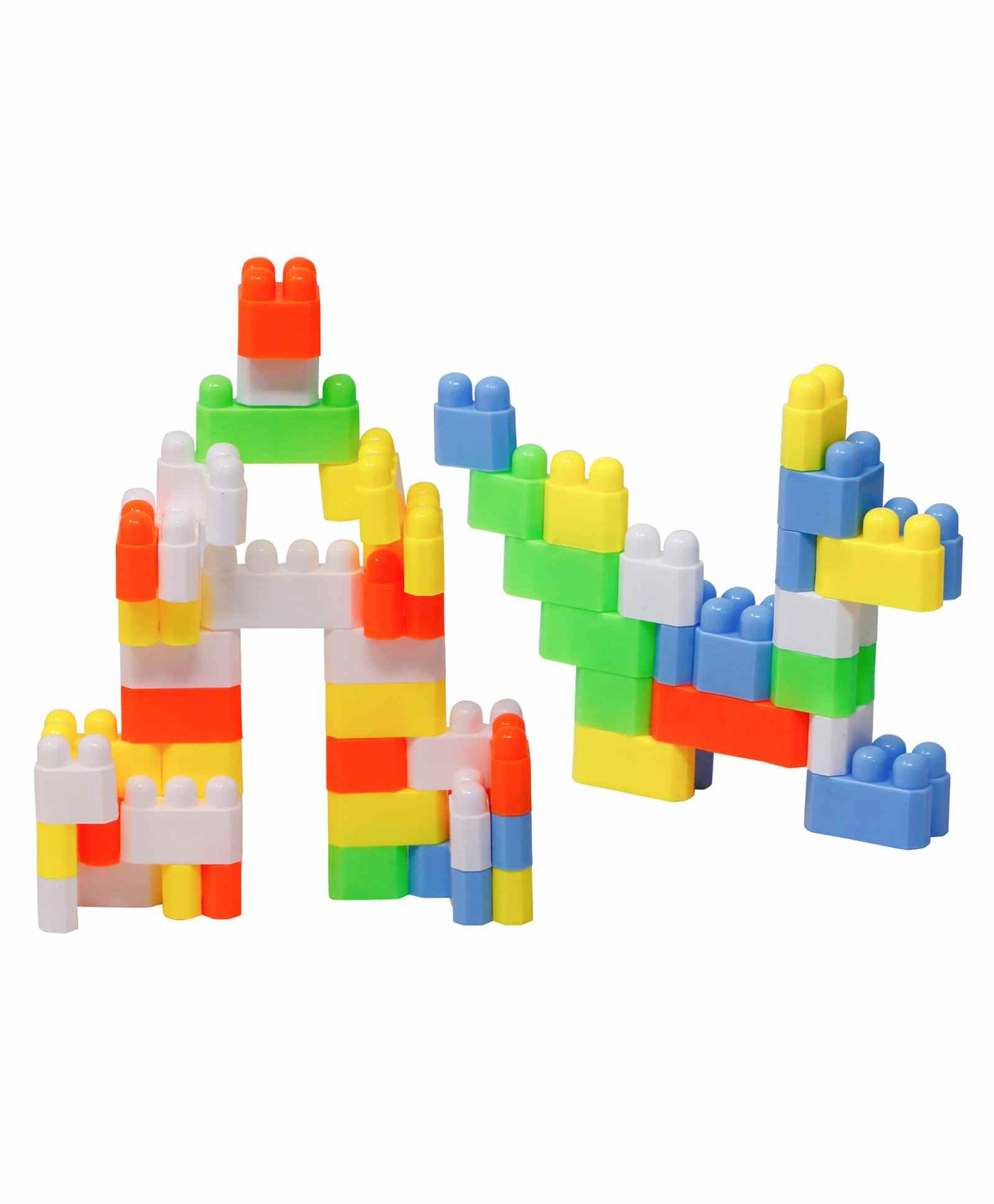 Fiddlerz DIY Interlocking Building Block Set Multicolor - 75 Pieces-picture-16