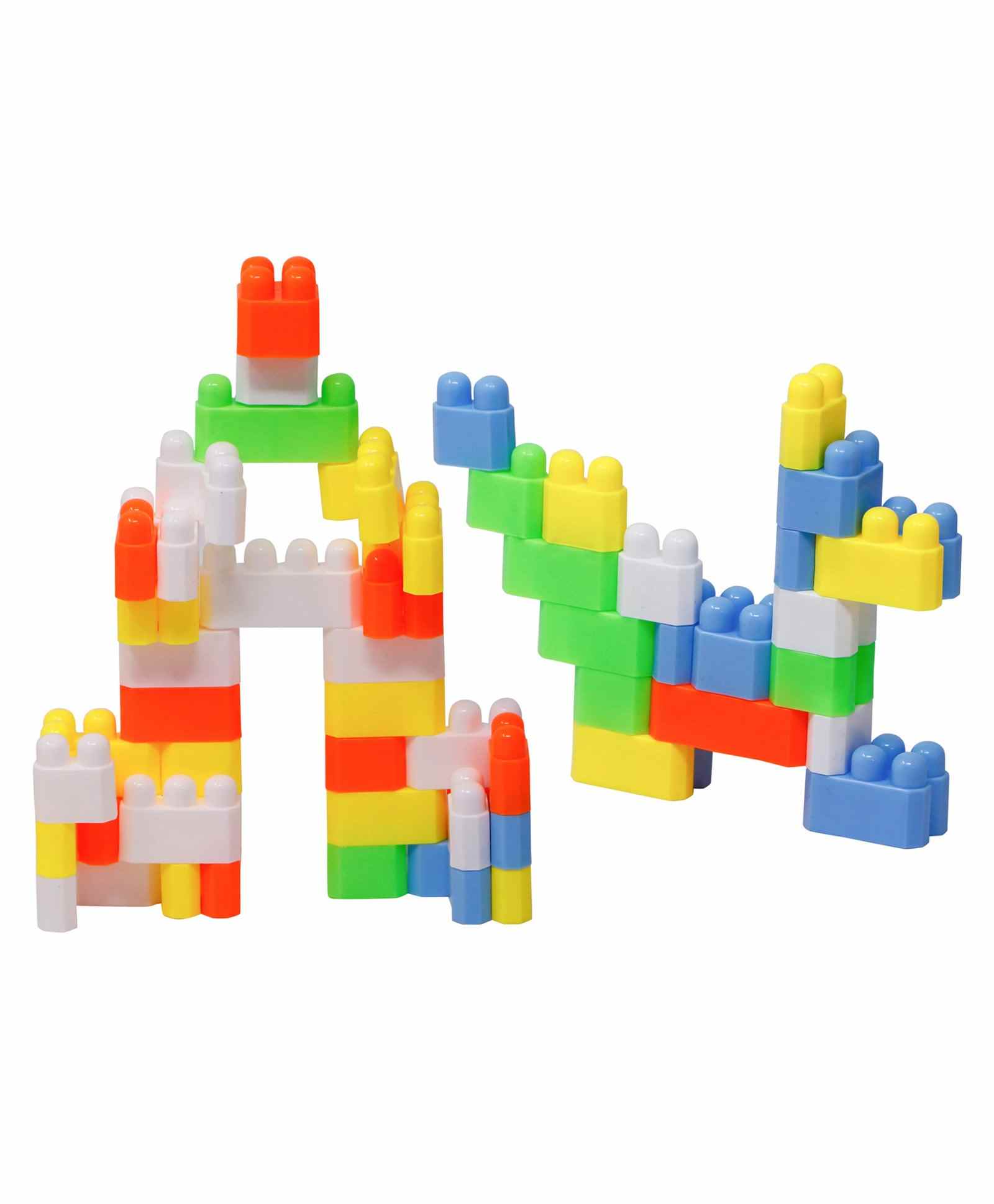 Fiddlerz Interlocking Building Blocks Multicolor - 72 Pieces-picture-20
