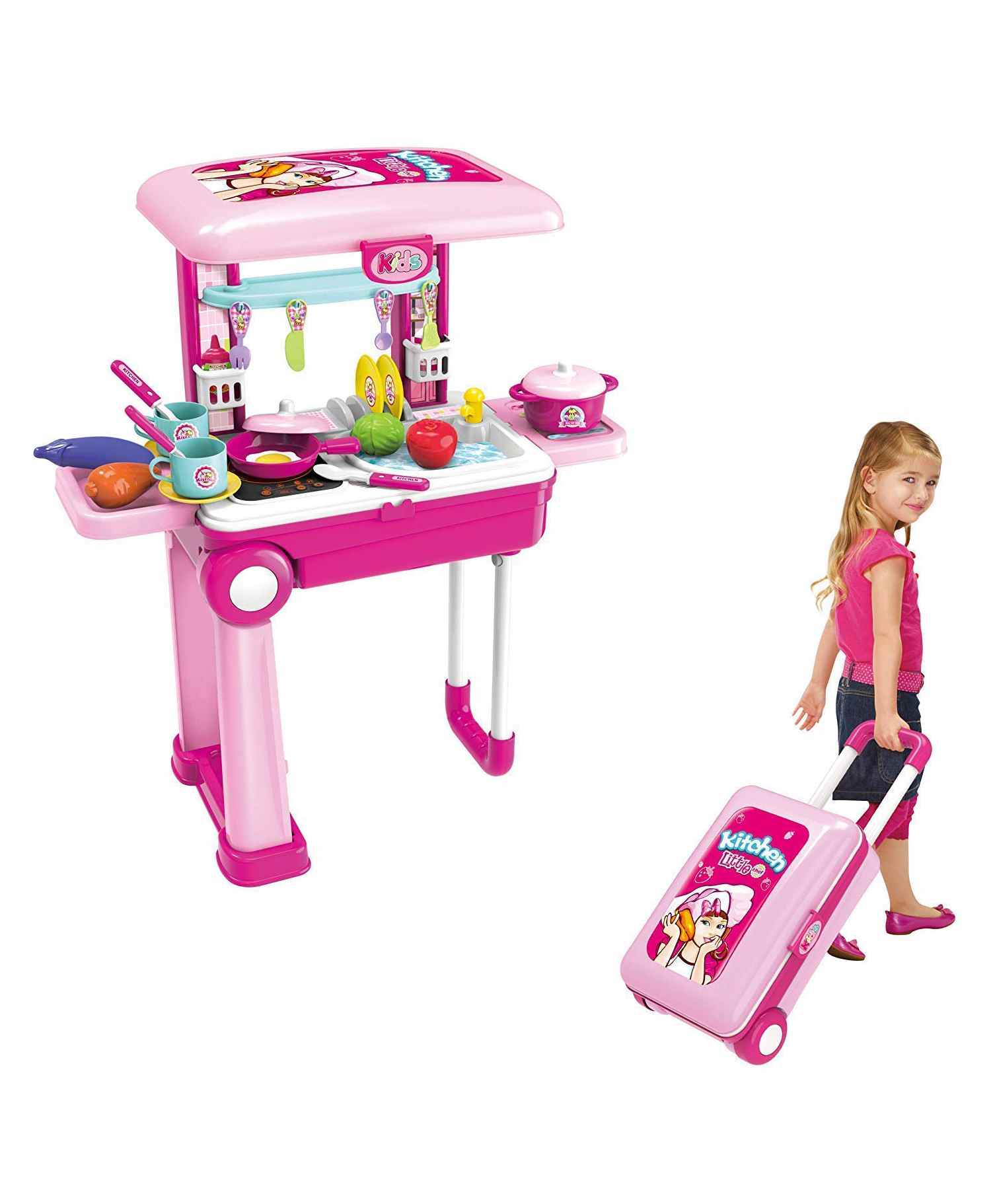Yamama Little Chef Kitchen Set Pink Online India Buy Pretend Play Toys For 3 8 Years At Firstcry Com 8046721