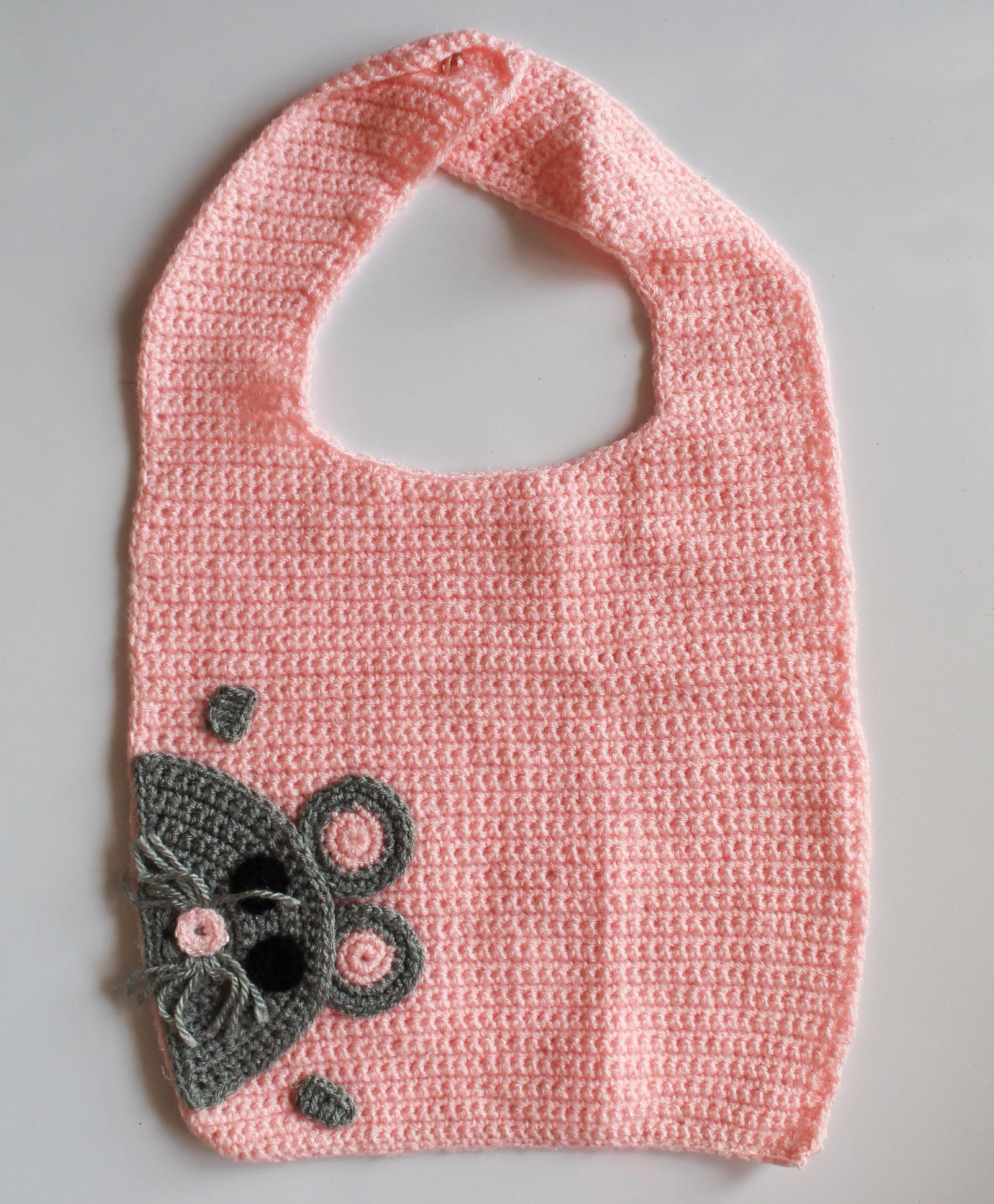 Woonie Handmade Mouse Design Bib - Light Pink-picture-11