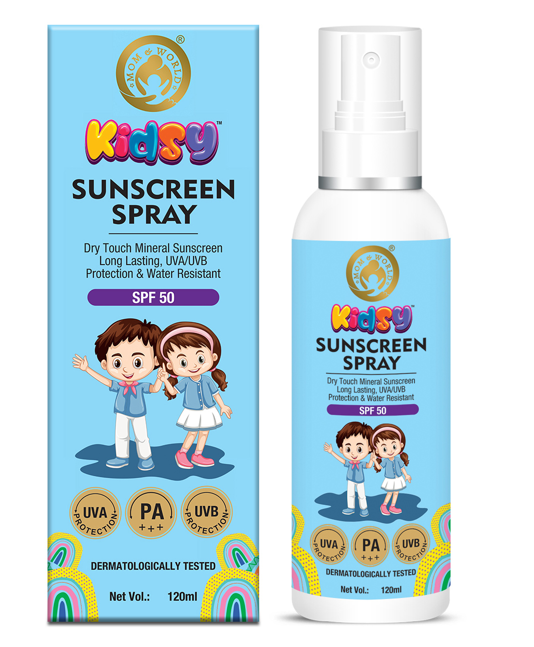 mom and world Mom & World SunScreen Face Spray with SPF 50 - 120 ml-picture-23