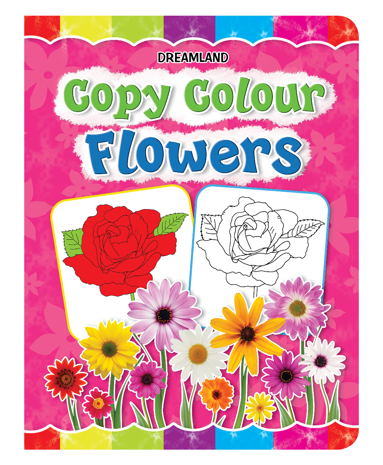 dreamland publications Copy Colour Flowers Colouring Book For Kids 3 to 5 Years|Fun Preschool Activity To Learn Colours & Flower Names|Large Images & Thick Paper For Easy Colouring|Early Learning Educational Book-picture-22