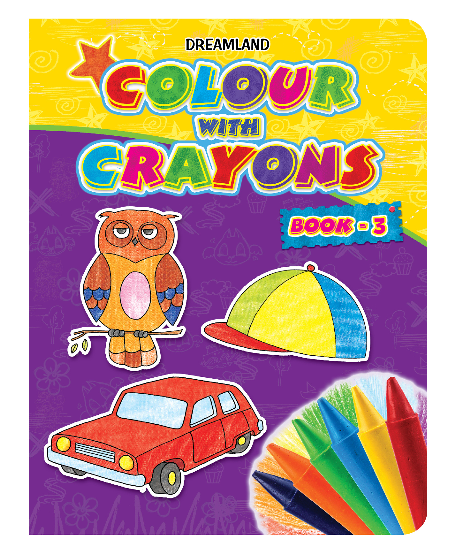 dreamland publications Dreamland Colour With Crayons Book 3 for Kids - Drawing and Colouring Book for Early Learners-picture-49