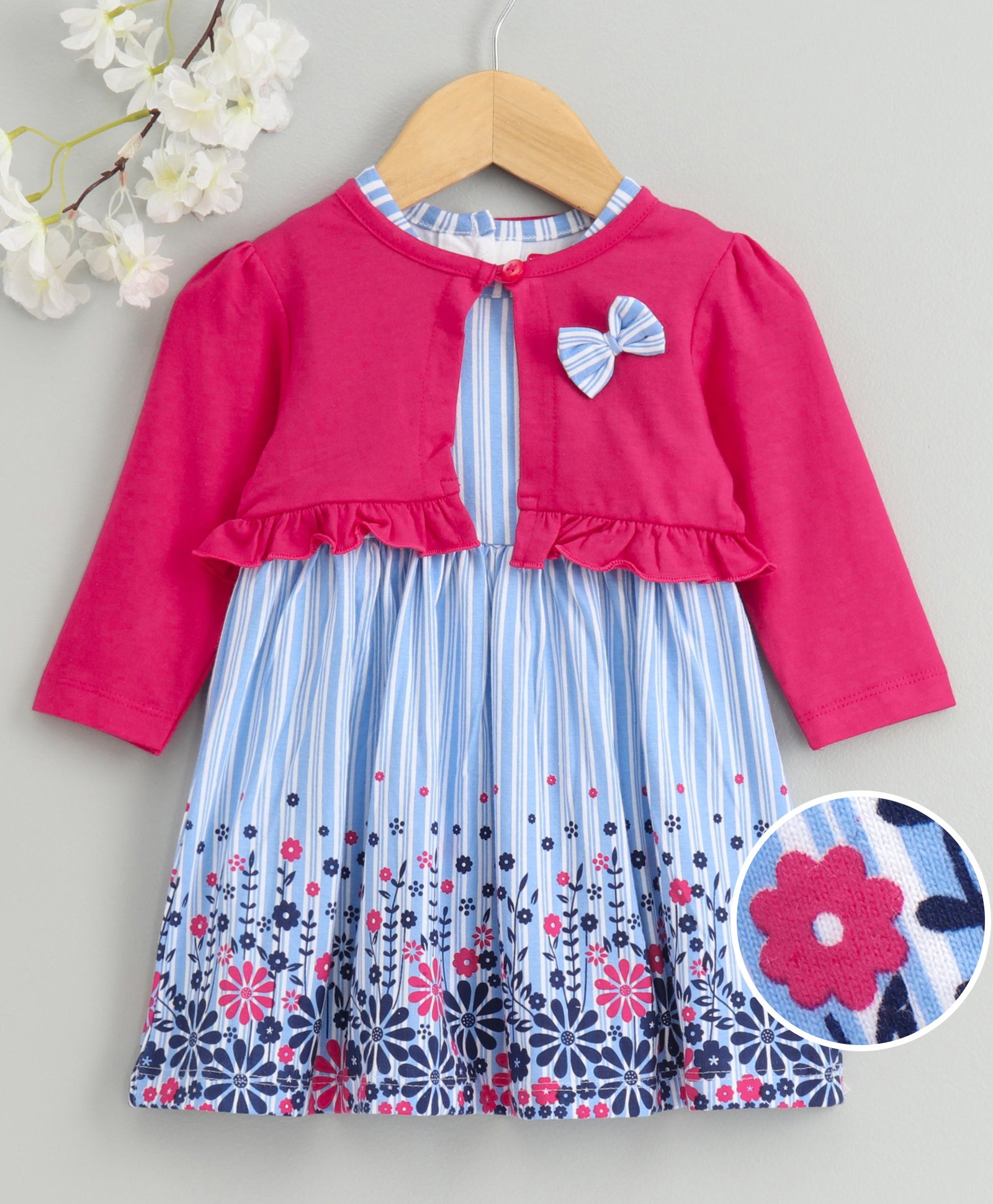frock with shrug for baby girl