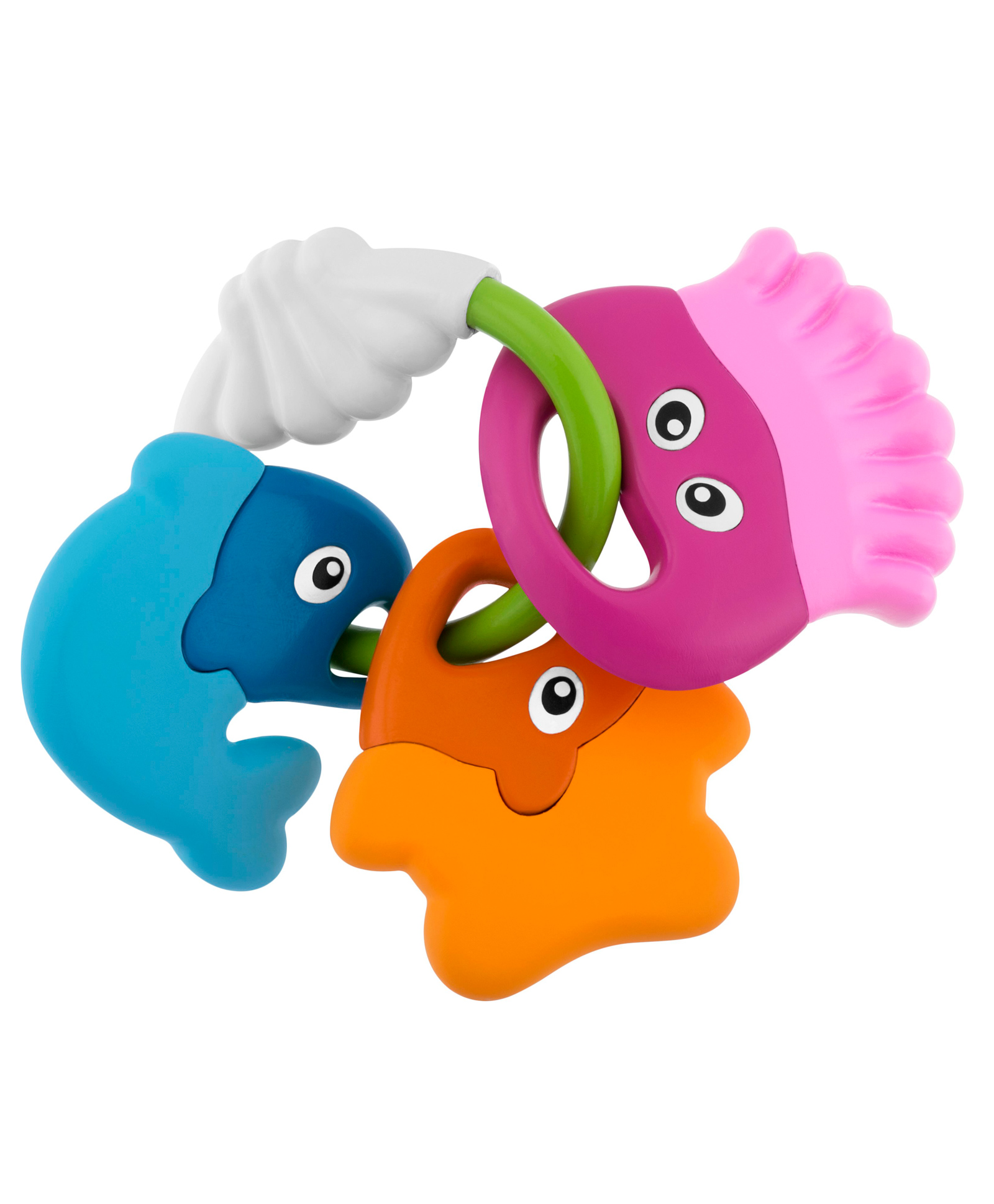 Chicco Gums Rubbing Fishes Rattle Teether - Multicolour-image-28