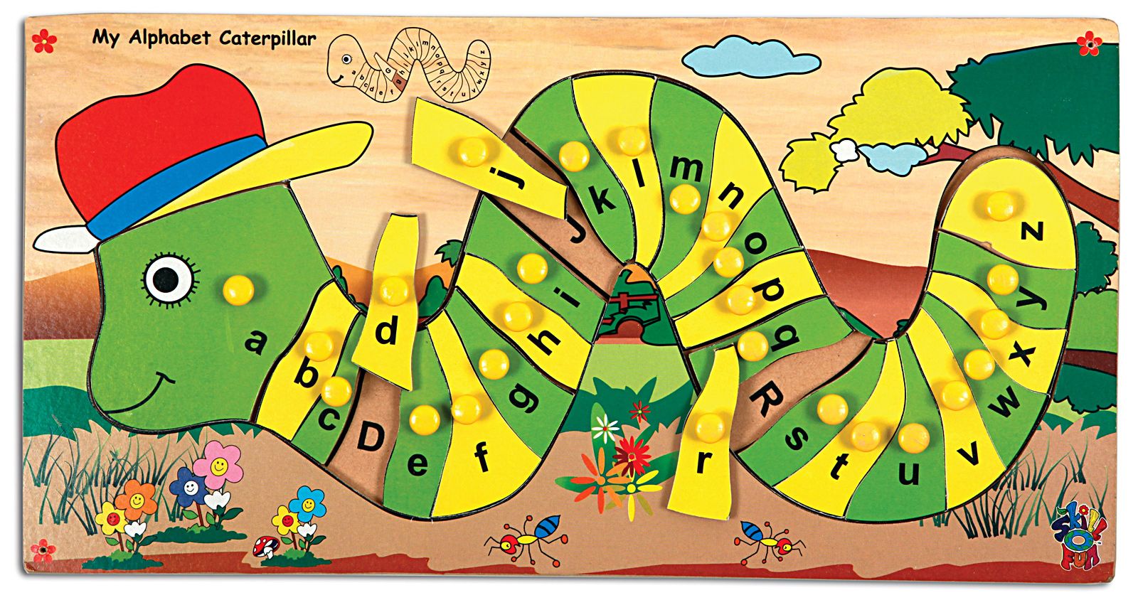 Skillofun - My Alphabet Wooden Caterpillar-picture-25