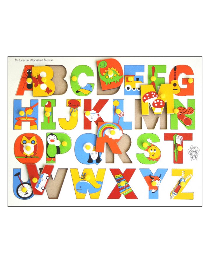 Skillofun Picture On Alphabet Tray with Knobs-image-15