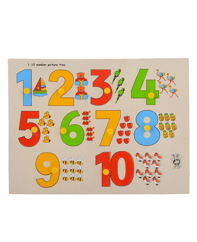 Skillofun Wooden Number with Picture Tray 1 to 10-picture-30