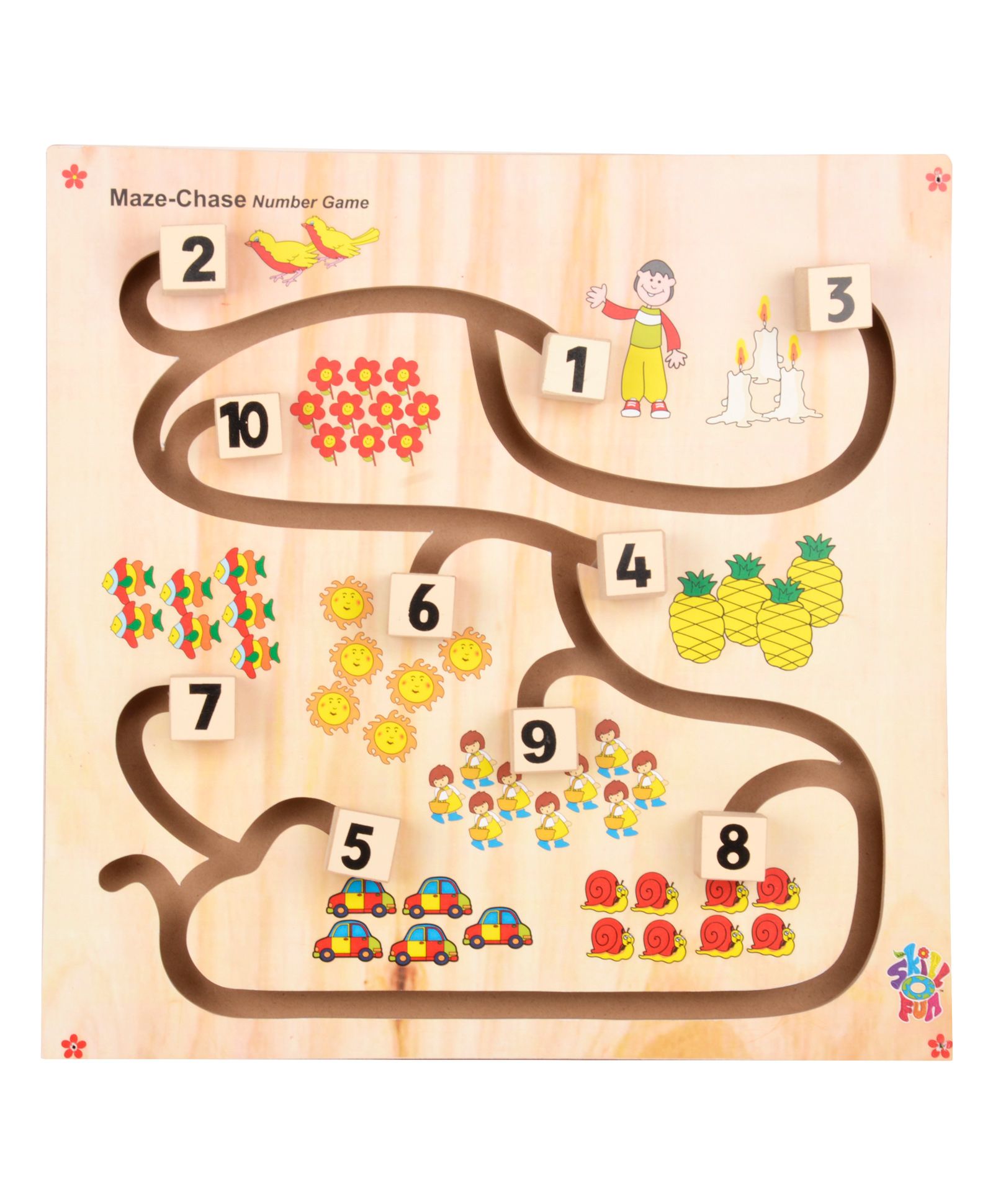 Skillofun - Wooden Maze Chase Number Game-picture-25