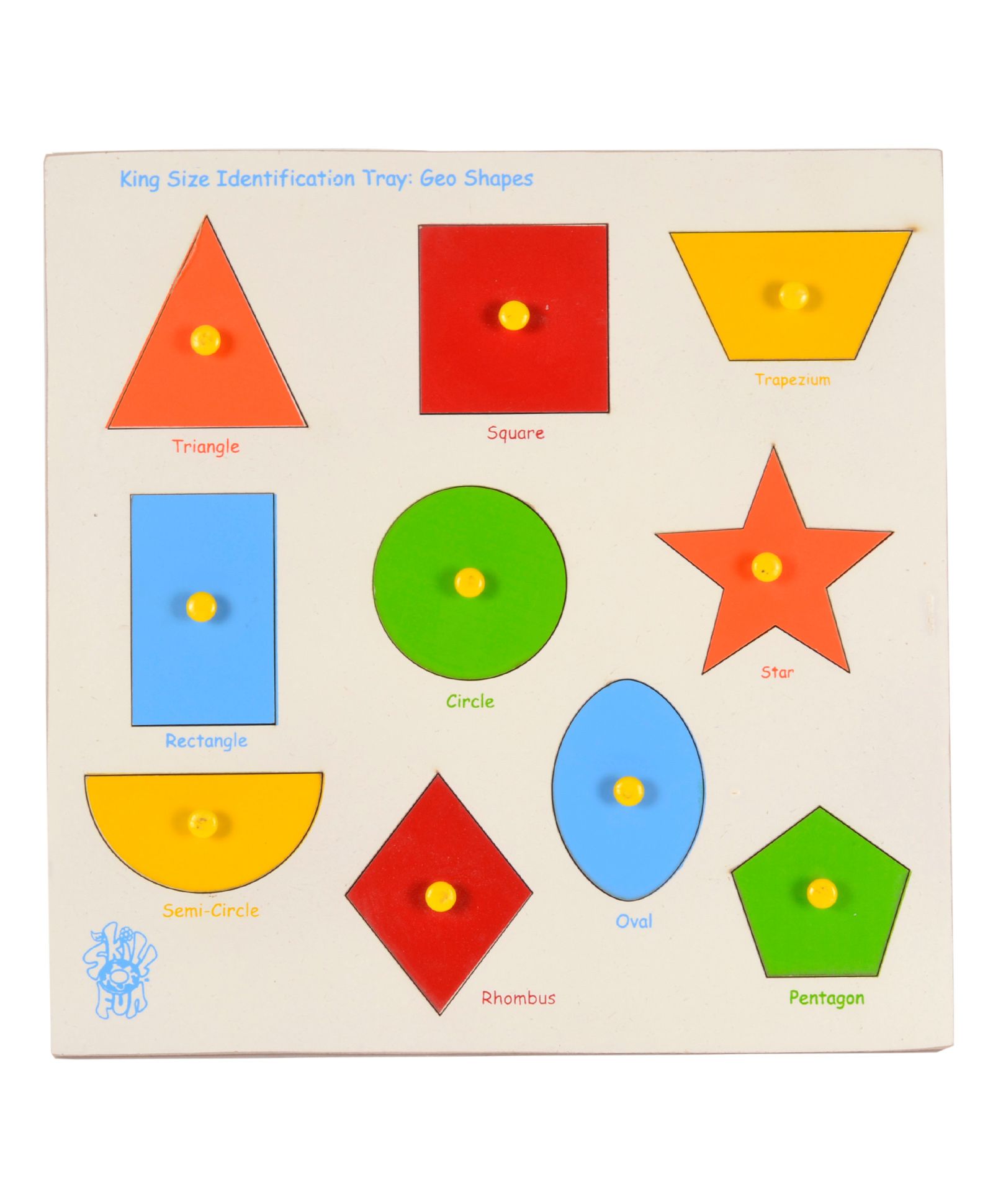Skillofun - King Size Identification Wooden Tray Geo Shapes-picture-10