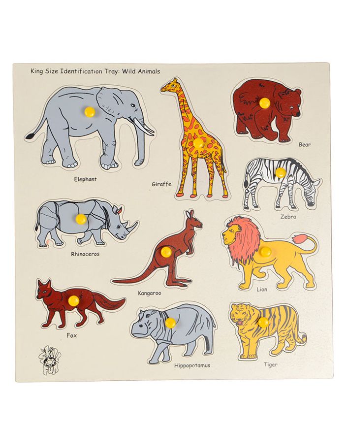 Skillofun - King Size Identification Tray Wild Animals-image-1