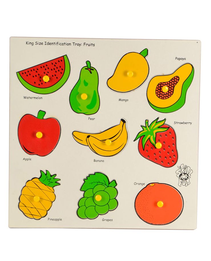 Skillofun King Size Identification Wooden Tray Fruits-picture-14