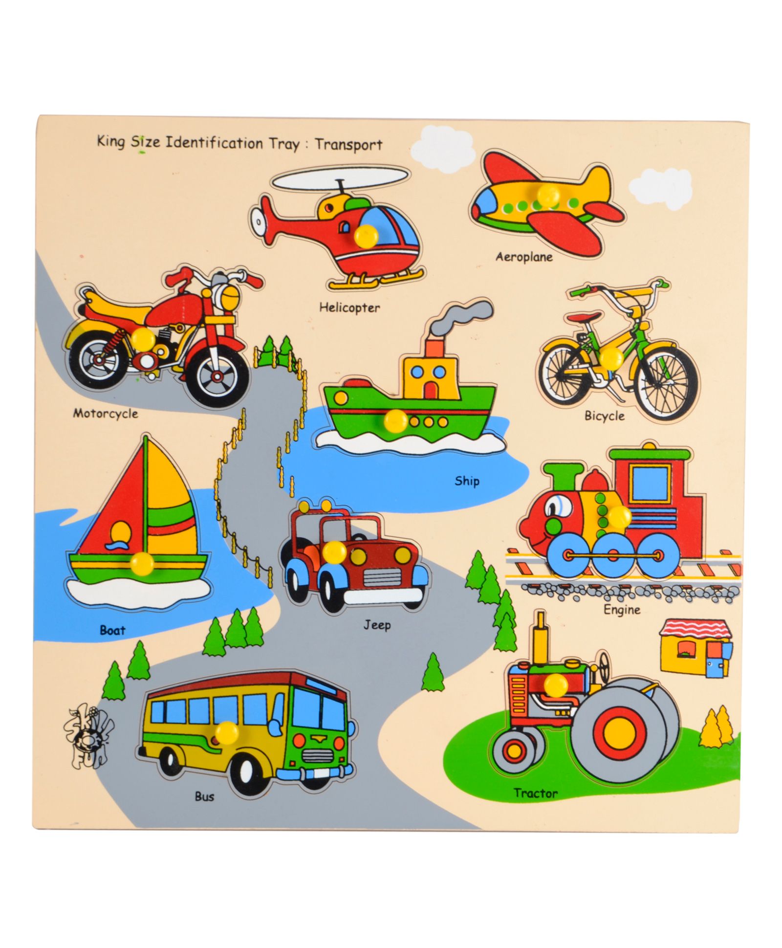 Skillofun Wooden King Size Identification Tray Transport-picture-32