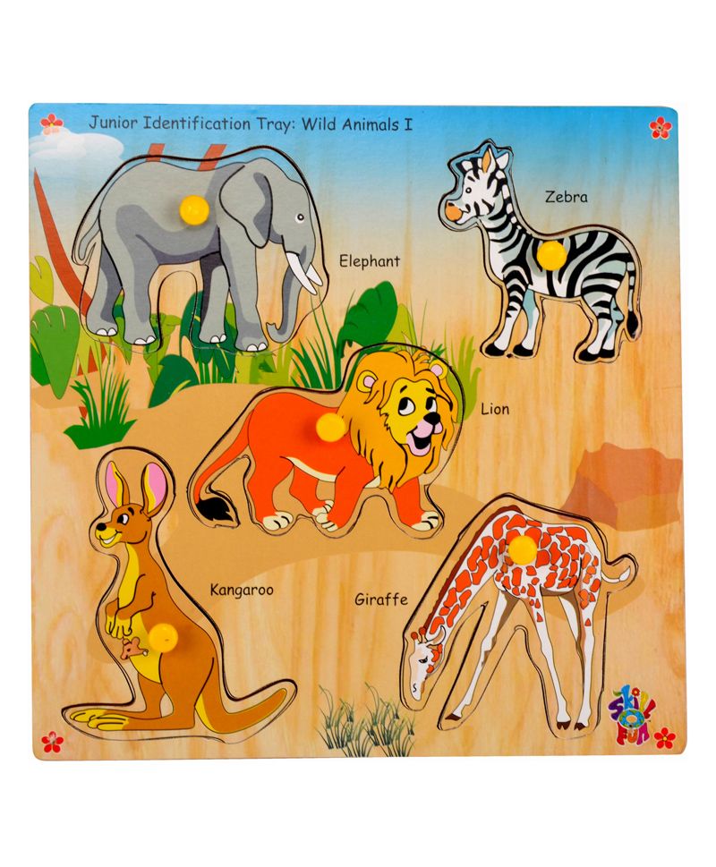 Skillofun Junior Identification Wooden Tray Wild Animals-picture-21