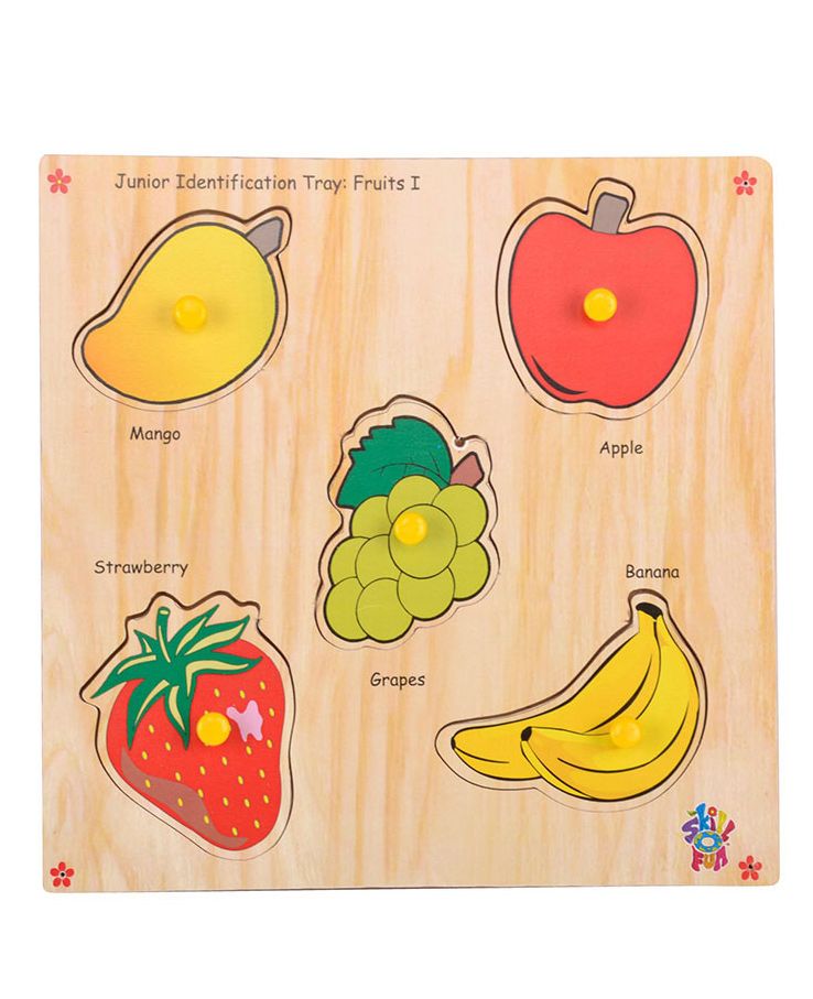 Skillofun Wooden Junior Identification Tray Fruits I-picture-18