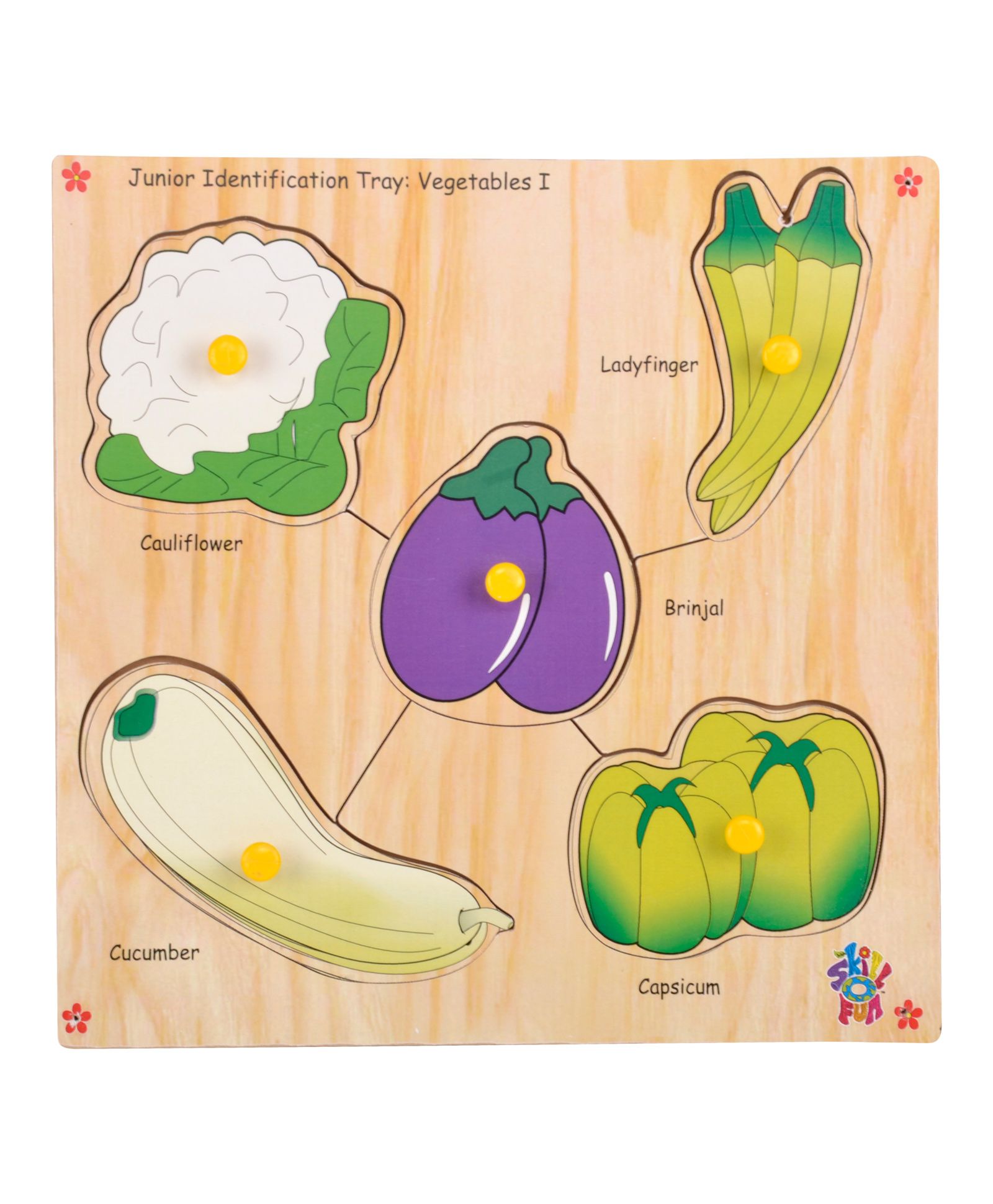 Skillofun - Junior Identification Wooden Tray Vegetables I-picture-16