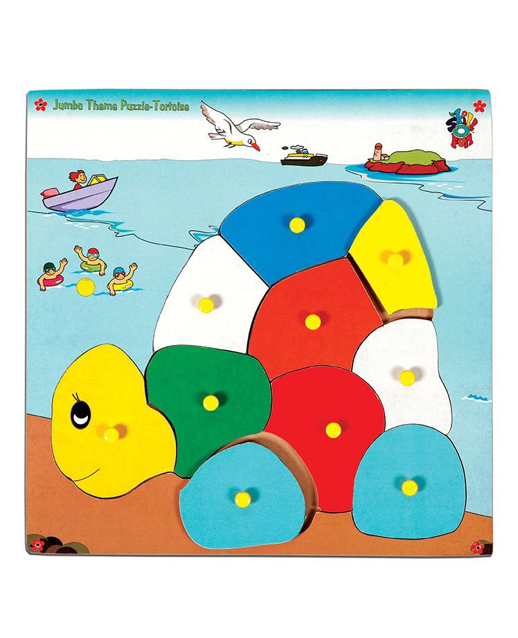 Skillofun - Jumbo Theme Wooden Puzzle Tortoise-picture-13