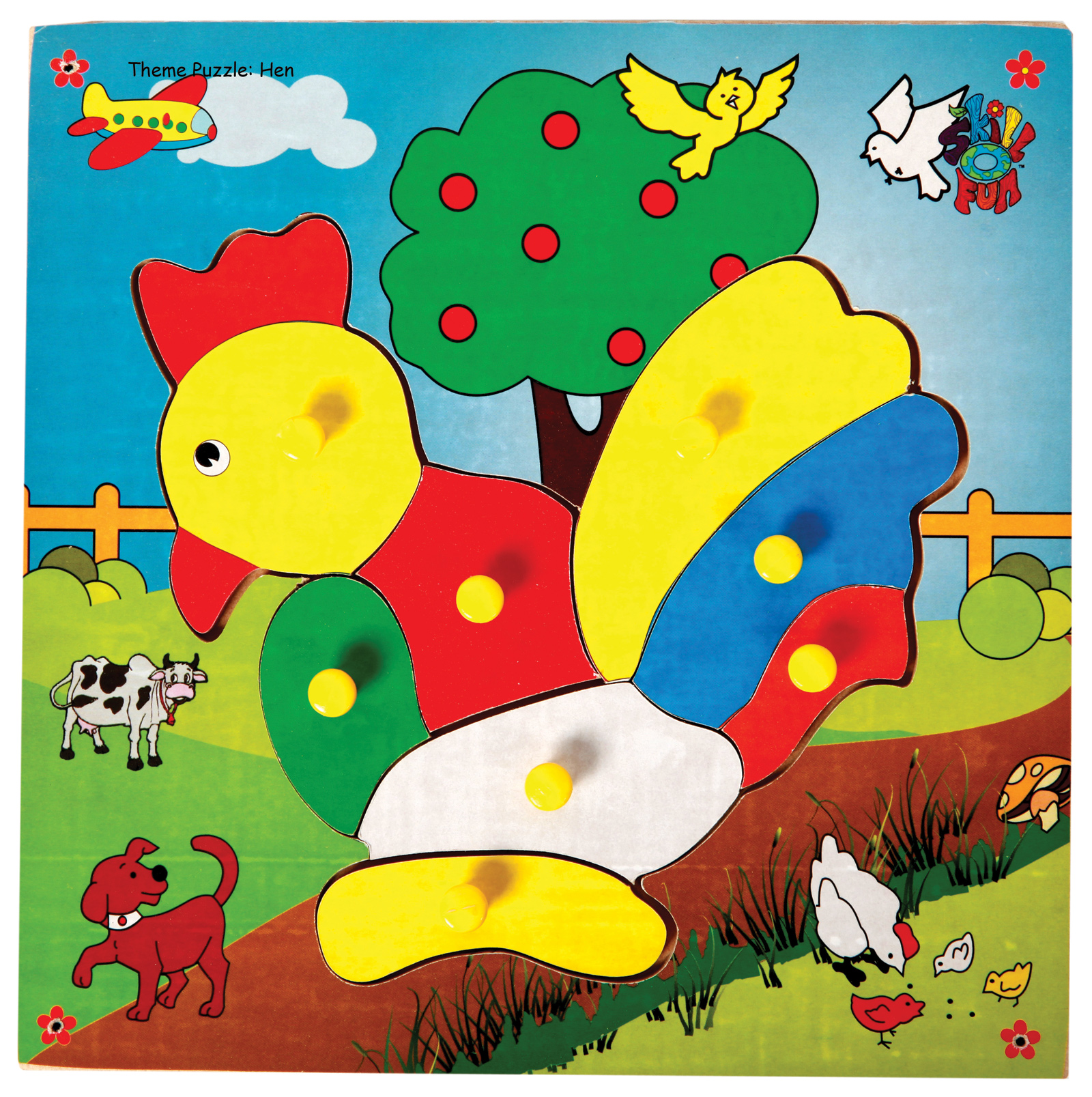 Skillofun - Theme Wooden Puzzle Standard Hen-picture-15