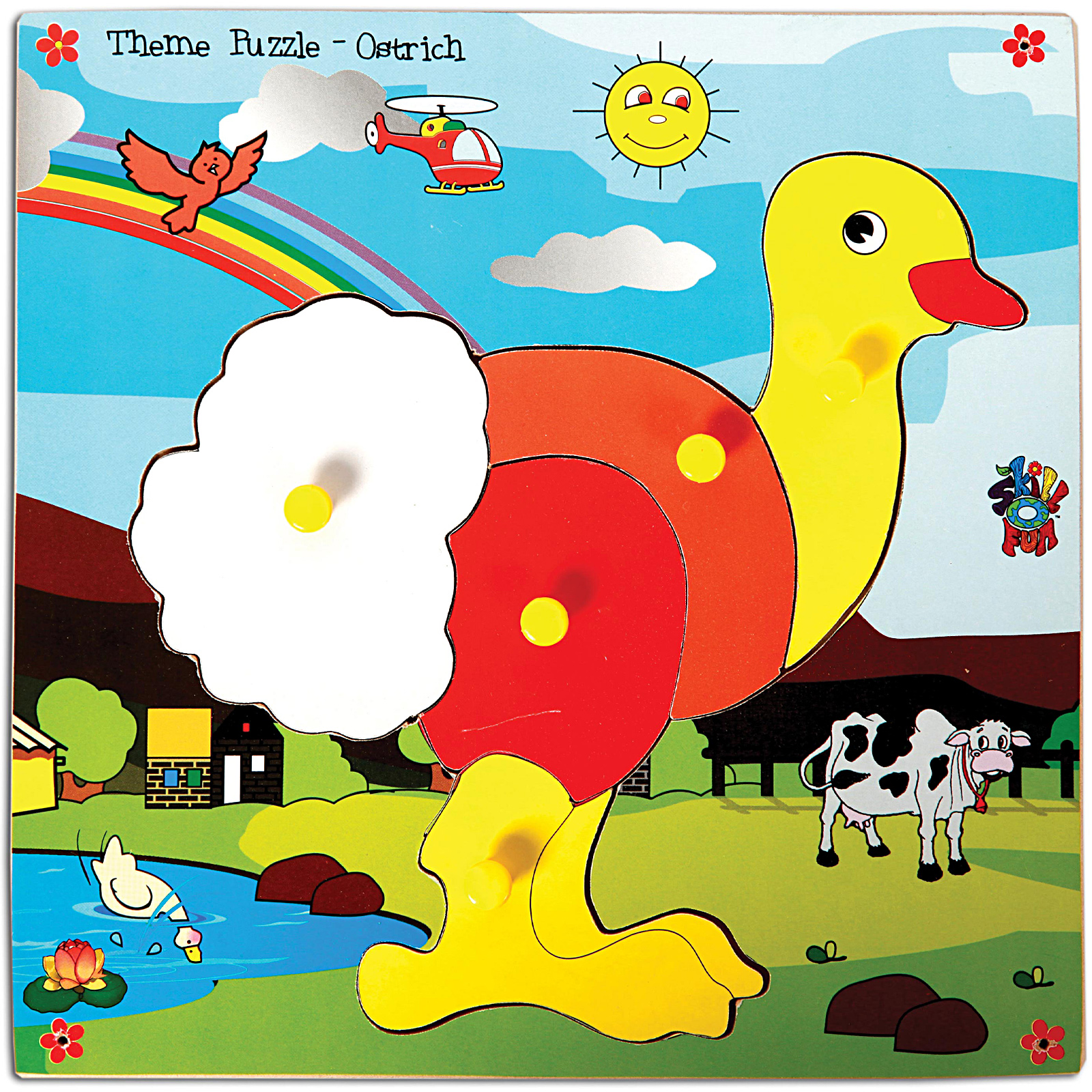 Skillofun - Theme Wooden Puzzle Standard Ostrich-picture-8