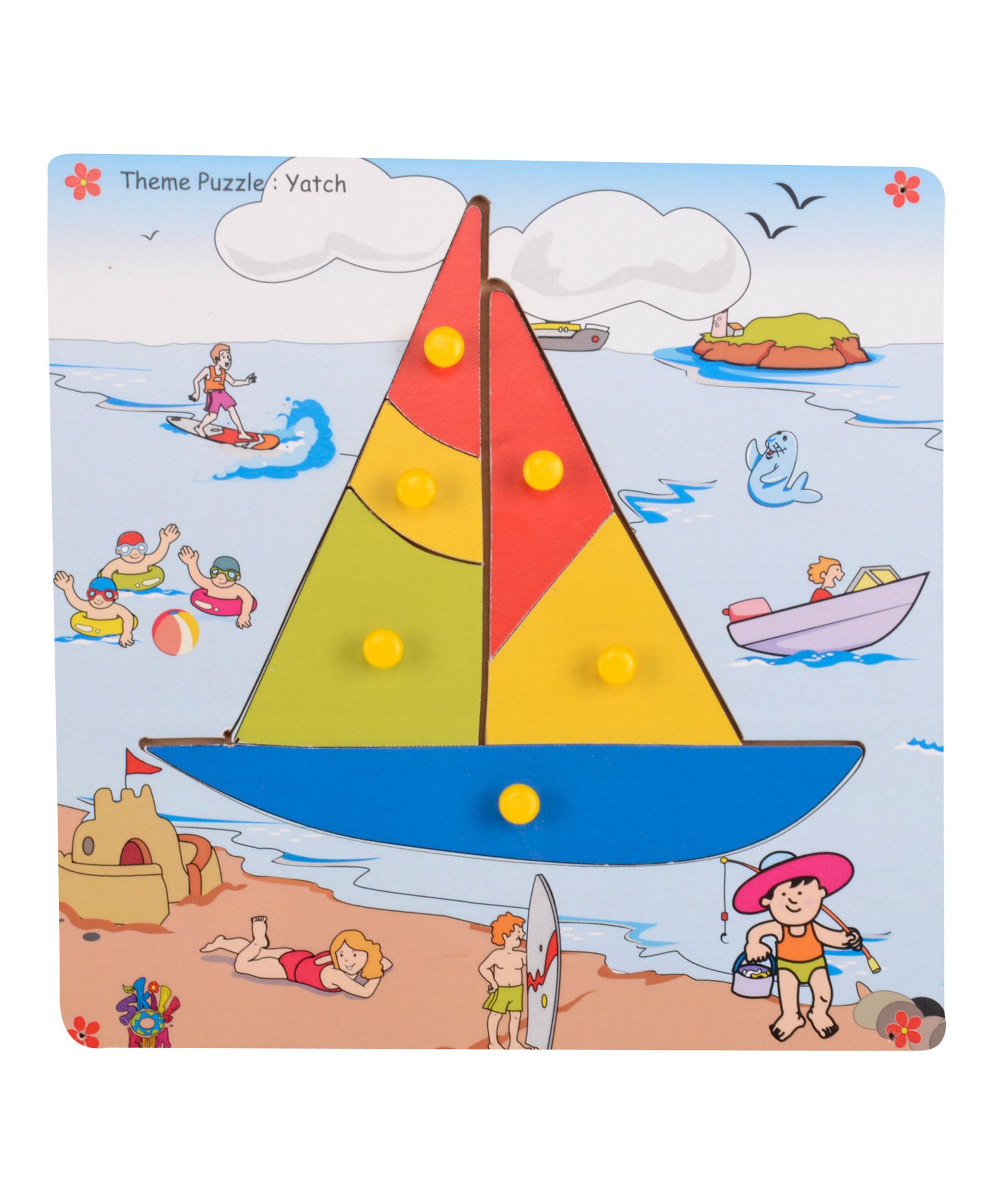 Skillofun - Theme Wooden Puzzle Standard Yatch-picture-1
