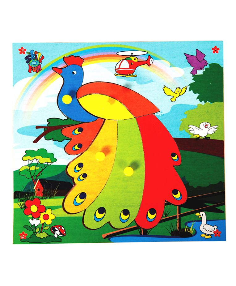Skillofun - Wooden Theme Puzzle Standard Peacock-picture-14