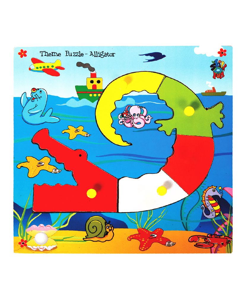 Skillofun - Theme Wooden Puzzle Standard Alligator-image-7