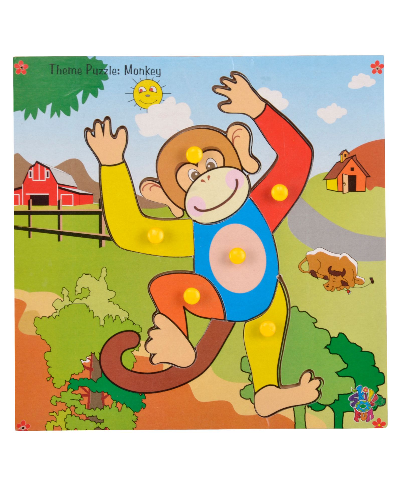 Skillofun - Theme Wooden Puzzle Standard Monkey-picture-42