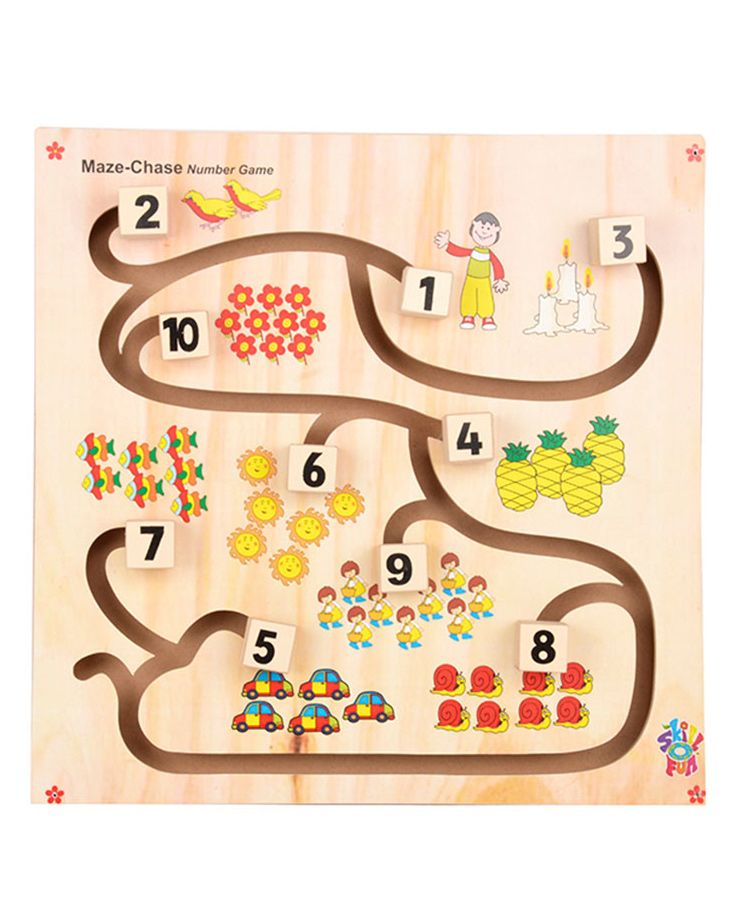 Skillofun Wooden Maze Chase Number Game-picture-0