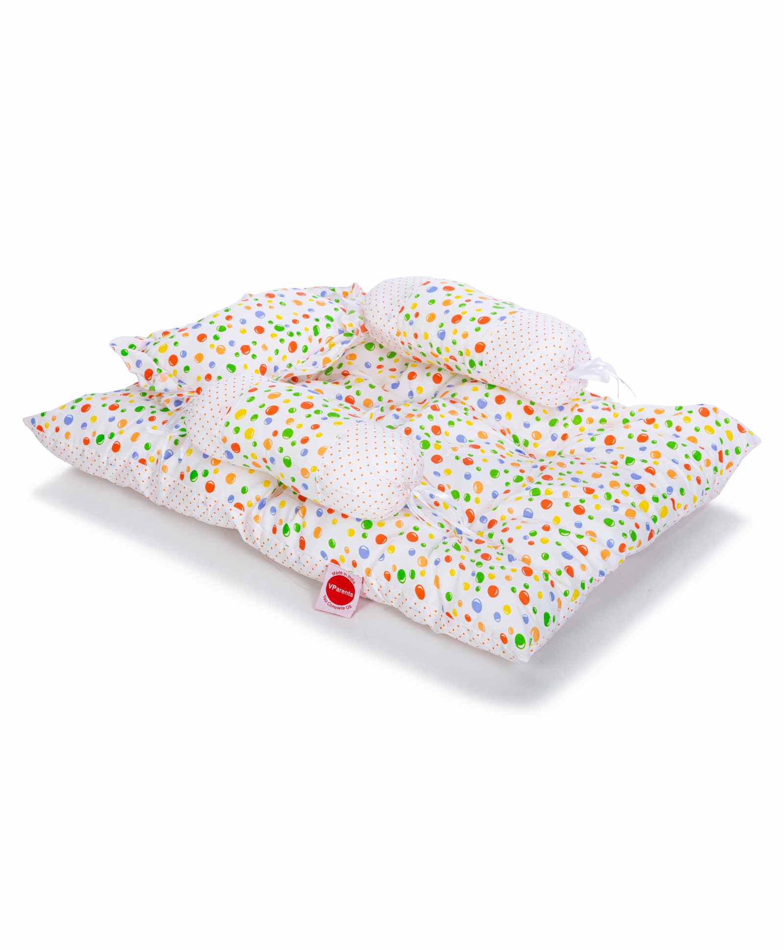 VParents Bluebell Baby 4 Piece Bedding Set with Pillow and Bolsters - Green-picture-29