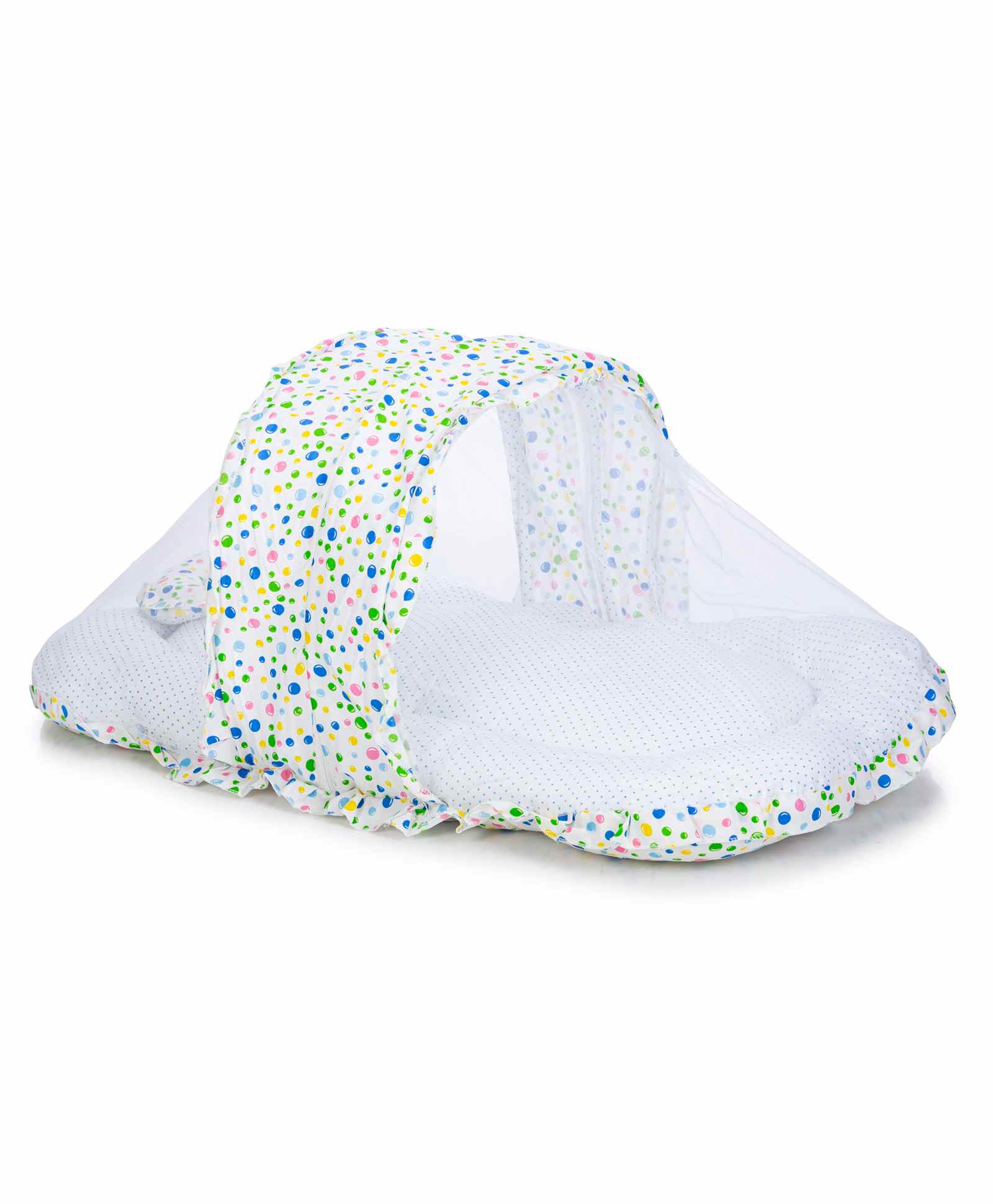 VParents Bubbles Jumbo Extra Large Baby Bedding Set With Mosquito Net And Pillow - White Blue-picture-14