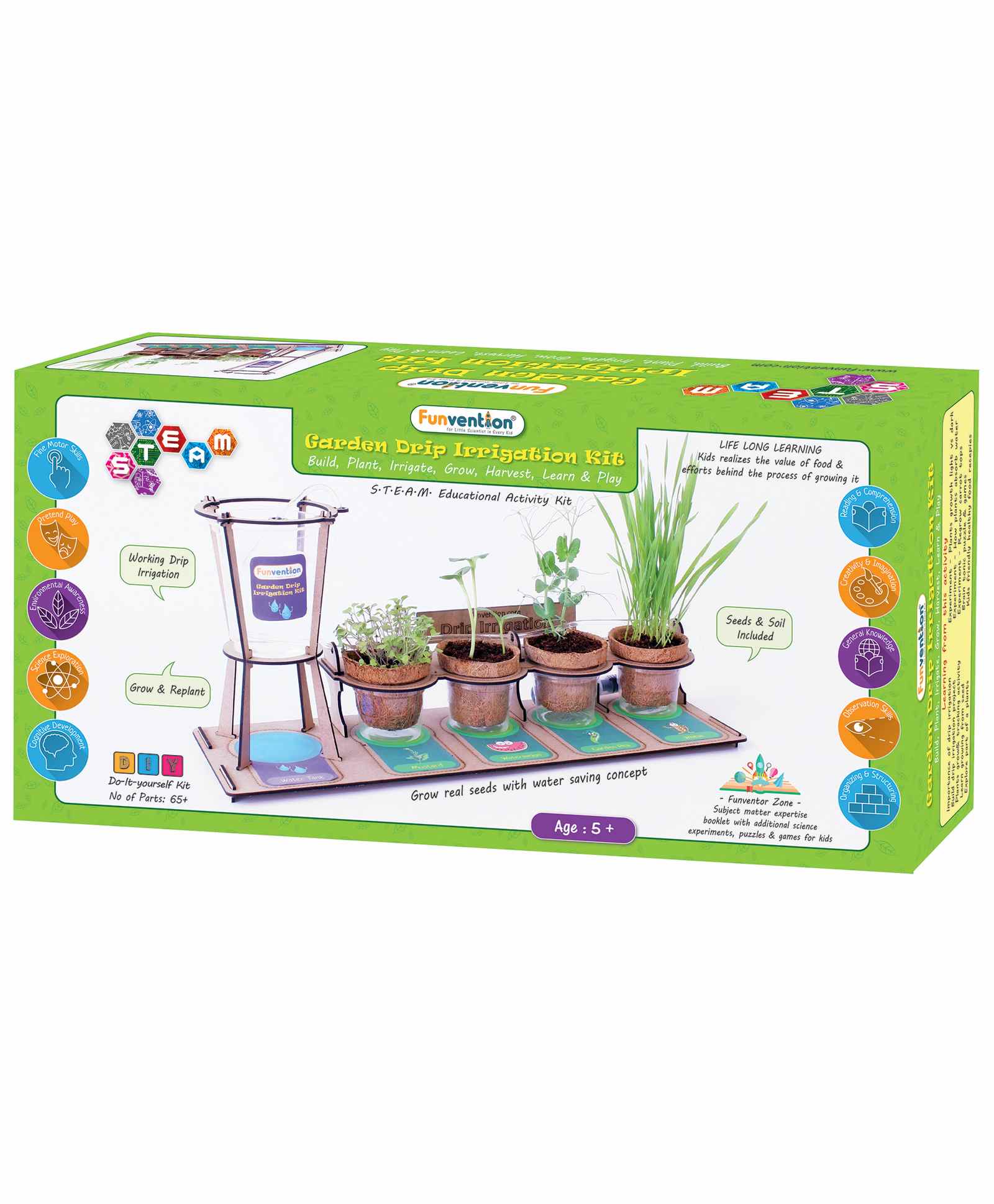 Funvention Garden Drip Irrigation Kit STEM Learning Kit - Multicolor-image-0