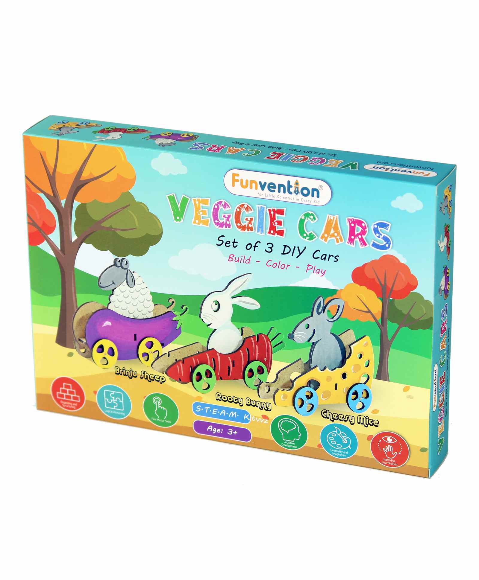 Funvention Veggie Cars Set of 3 - Multicolor-picture-11