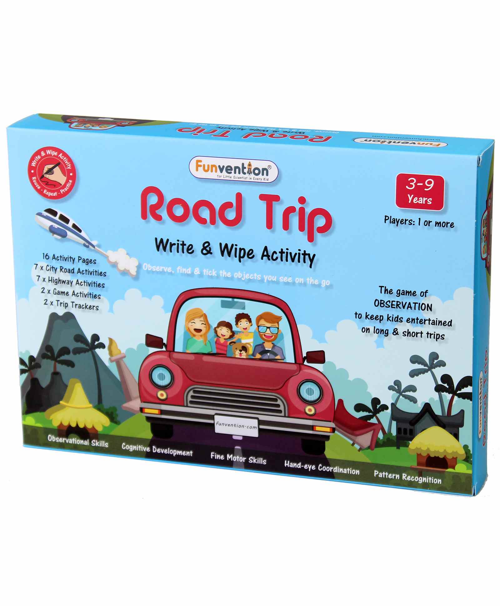 Funvention Road Trip Write And Wipe Activity Observational & Educational Game - Multicolour-picture-10