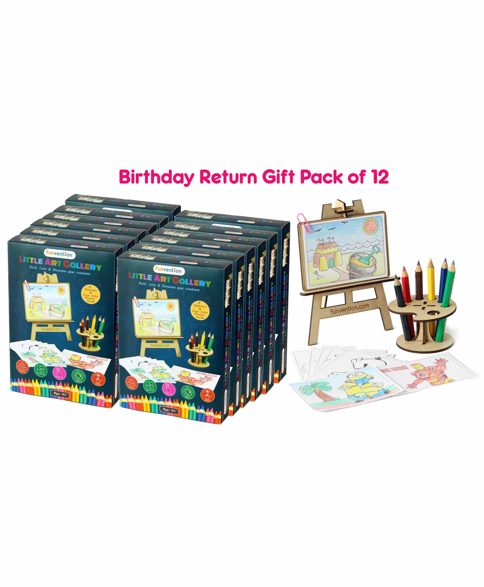 Funvention Little Art Gallery DIY Art & Craft Kit Multicolor - Pack of 12-image-23
