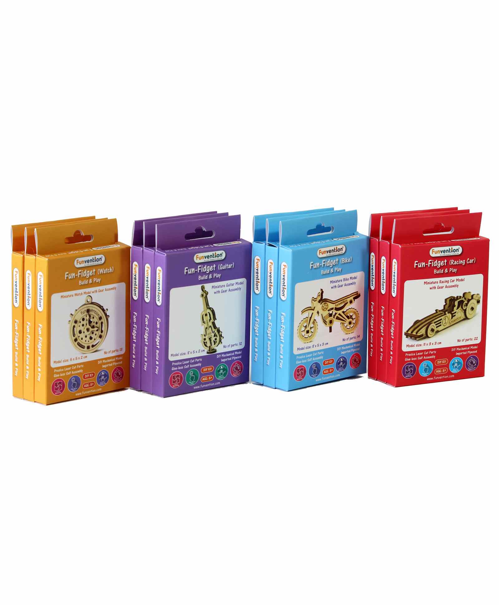 Funvention Fun Fidgets DIY Model Set Multicolor - Pack of 12-picture-14