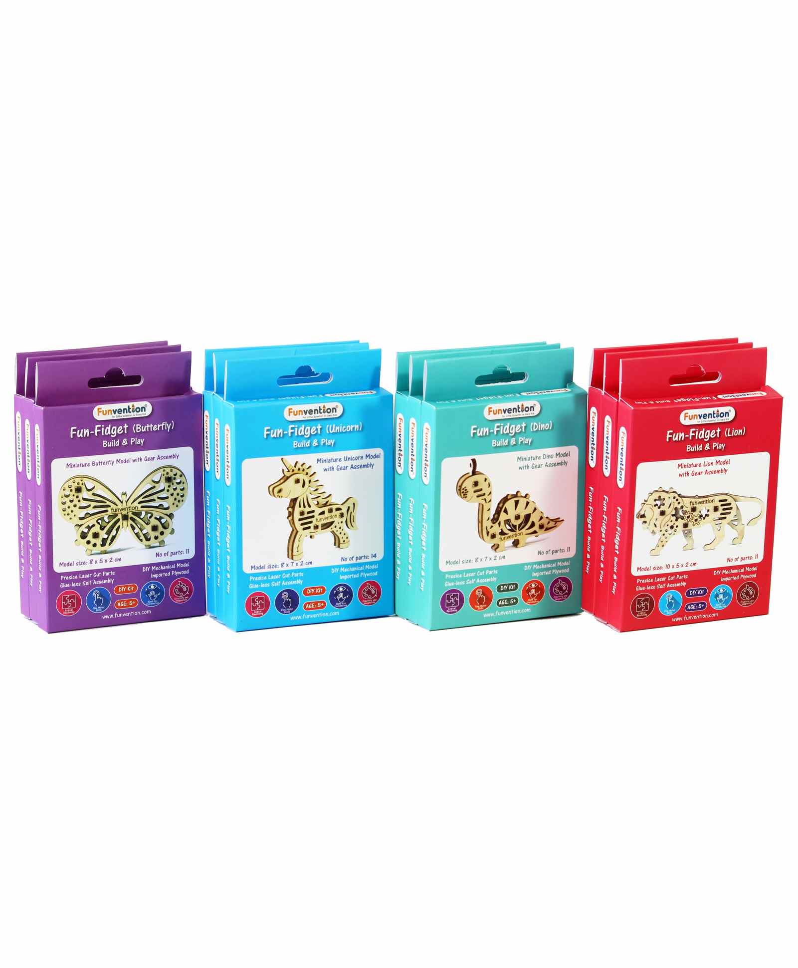 funvention Funventions Fun Fidget Miniature Mechanical Models - Pack of 12-picture-39
