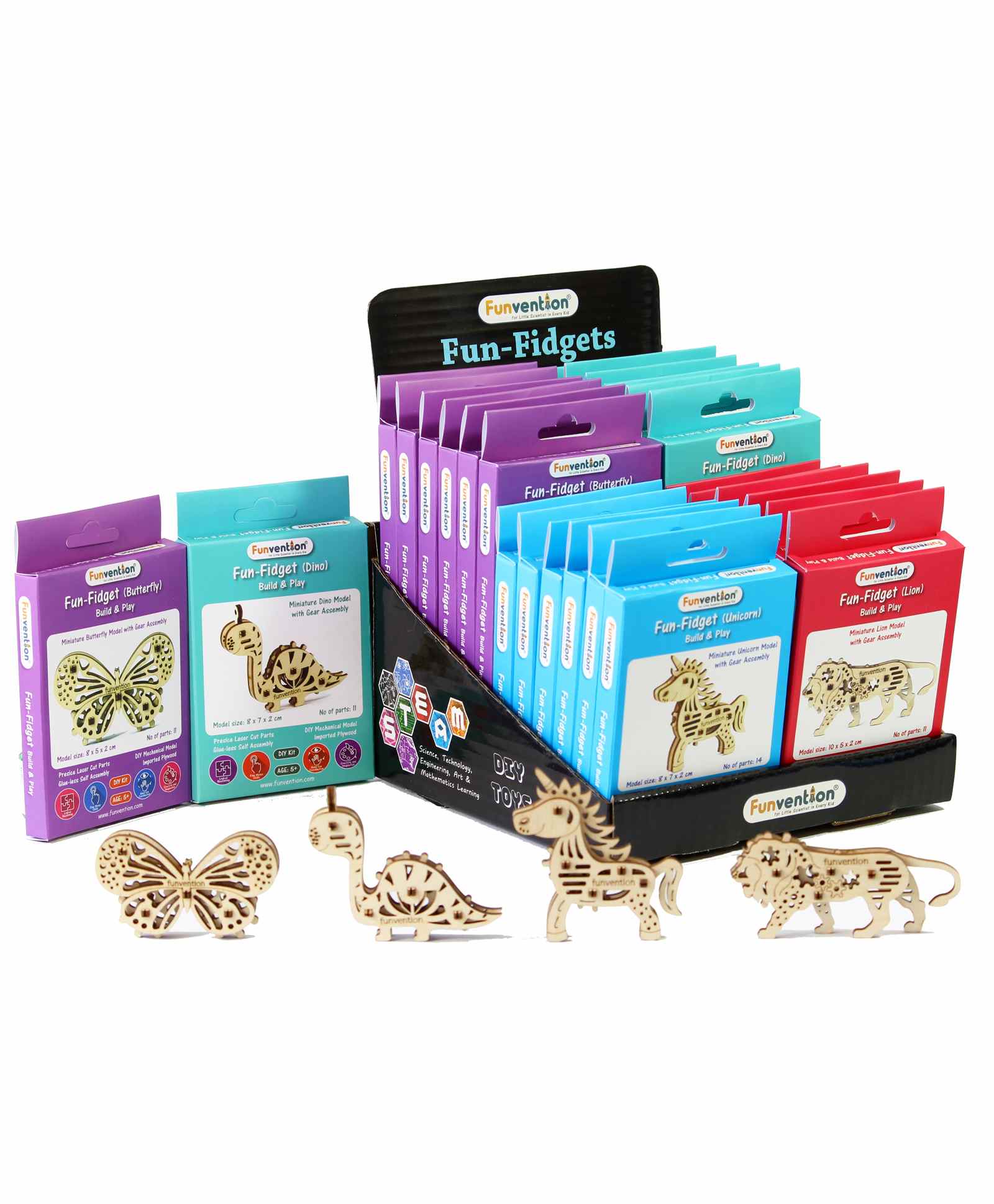 funvention Funventions Fun Fidget Miniature Mechanical Models - Pack of 24-picture-45