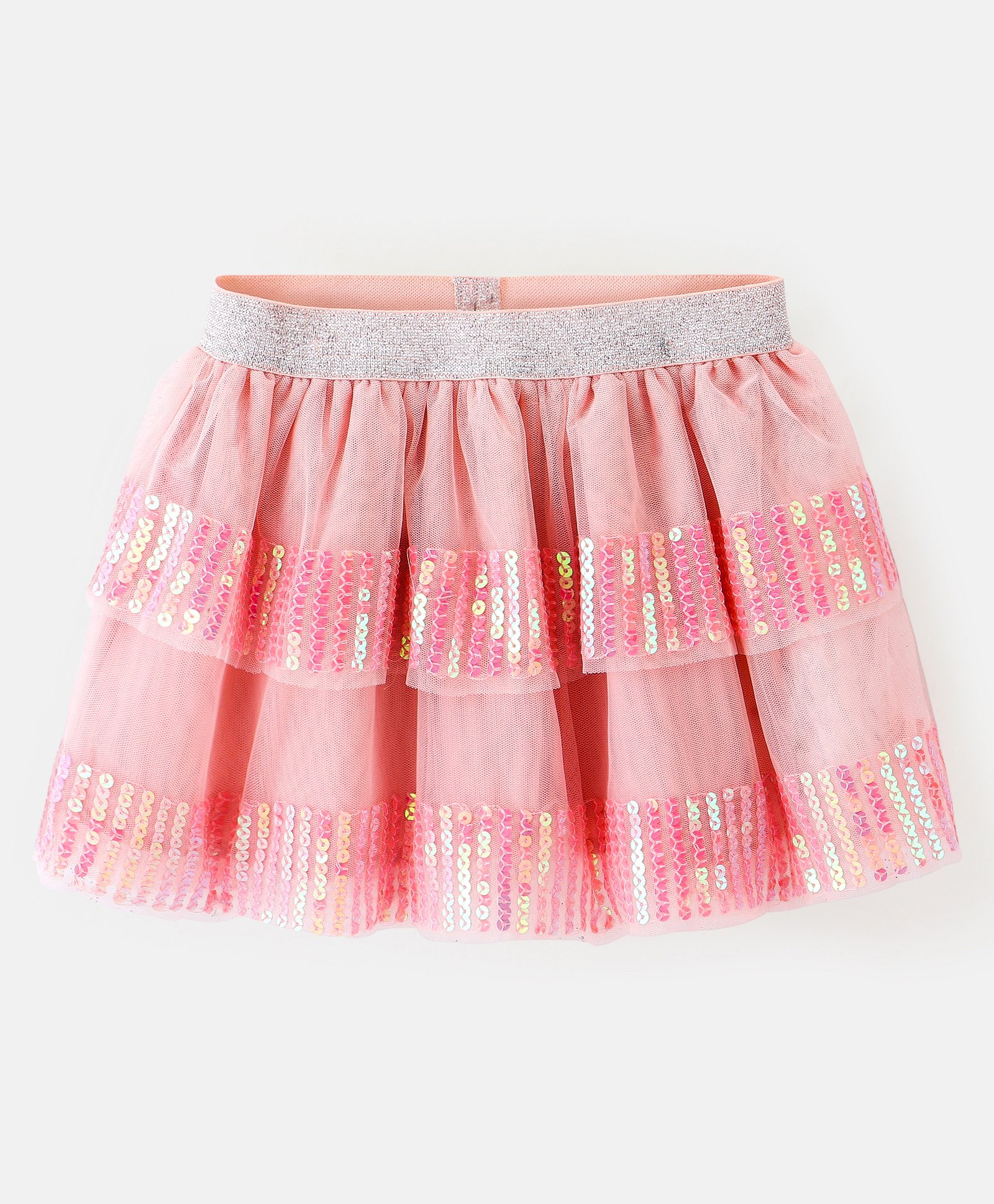 knee length embellished skirt