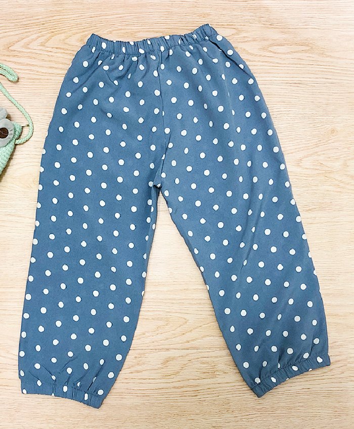 Kookie Kids Full Length Lounge Pant Polka Dot Print - Blue-image-42