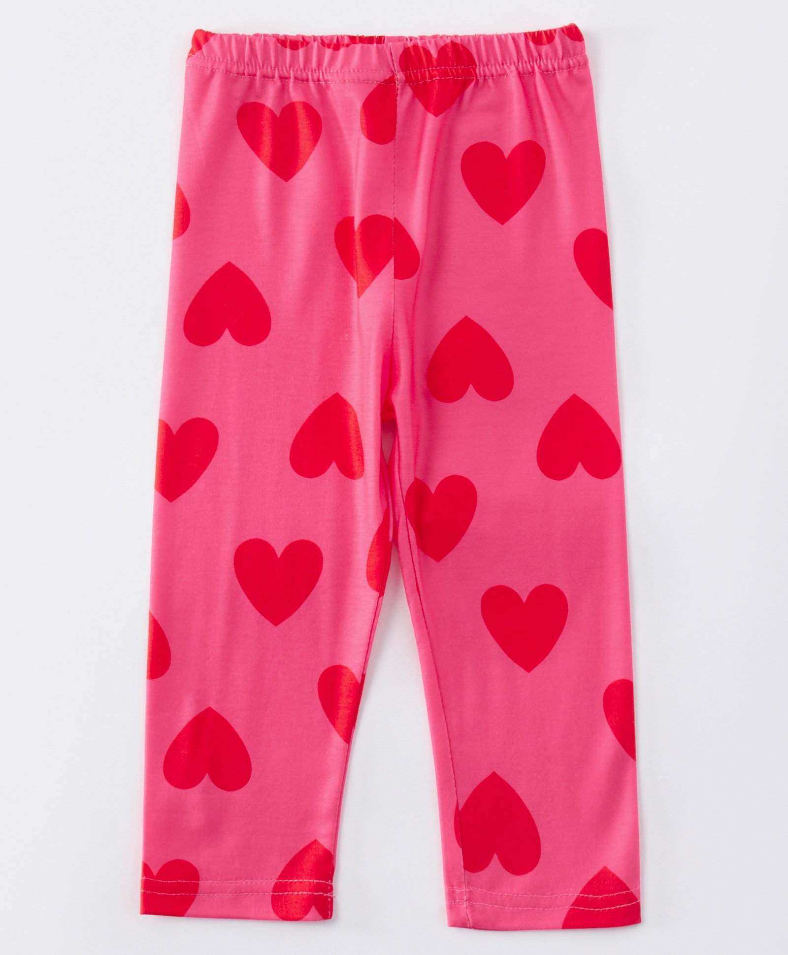 Kookie Kids Full Length Leggings Heart Print - Pink-picture-18