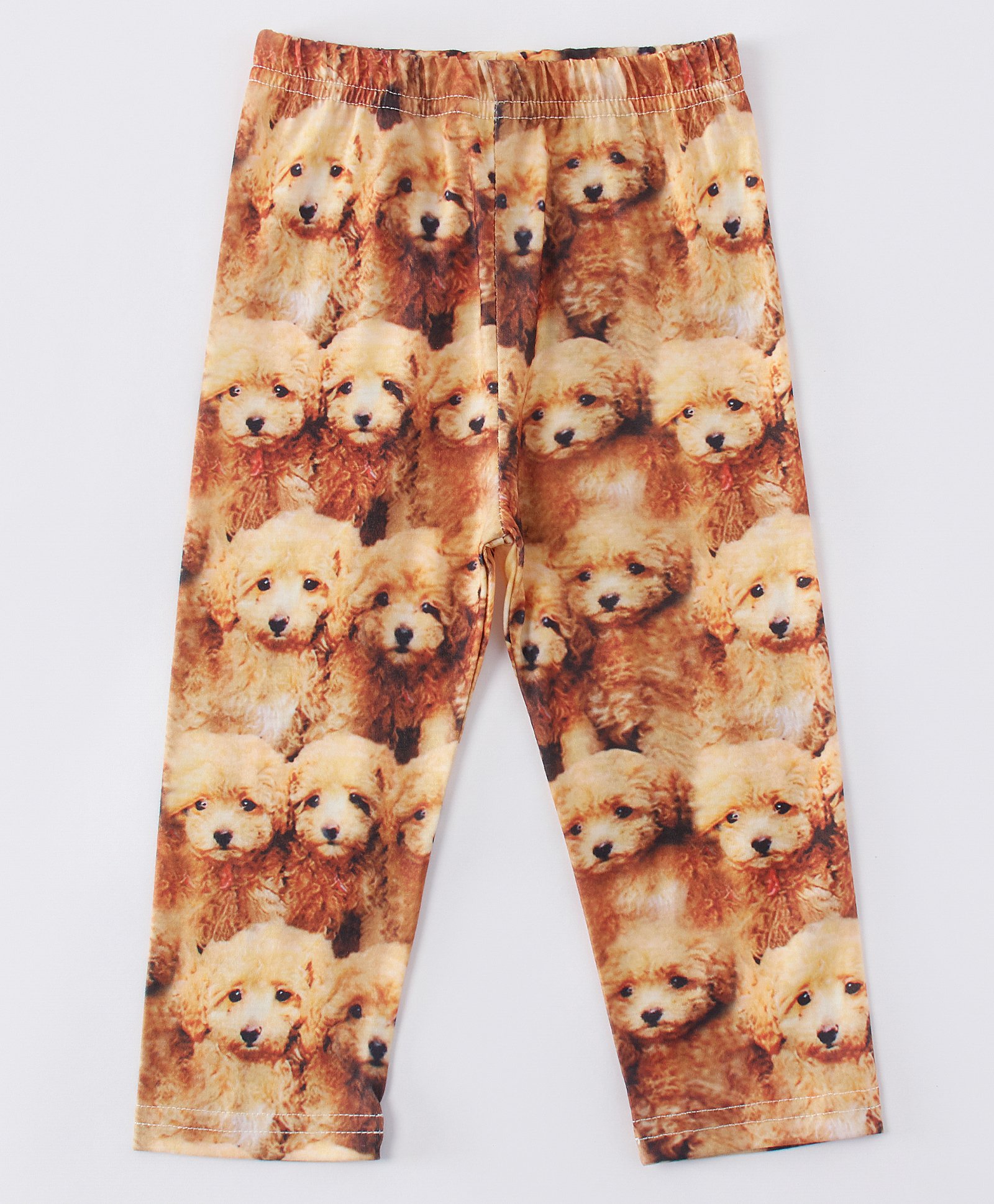 Kookie Kids Full Length Leggings Puppy Print - Brown-image-13