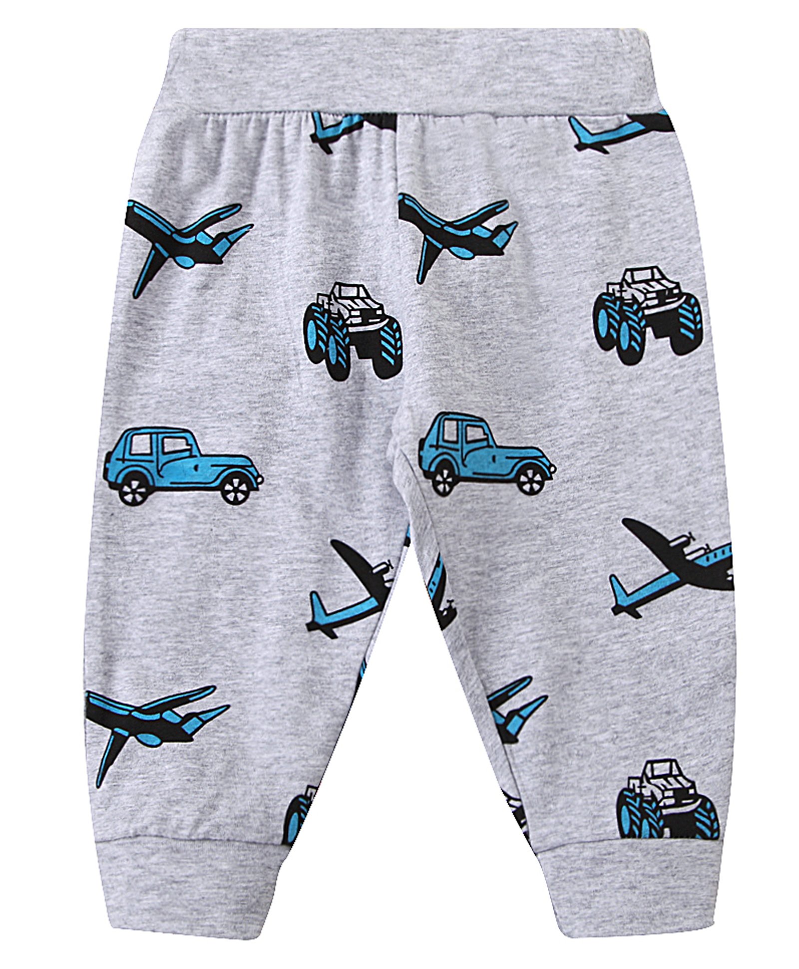 Kookie Kids Full Length Lounge Pant Vehicle  Print - Grey-picture-13