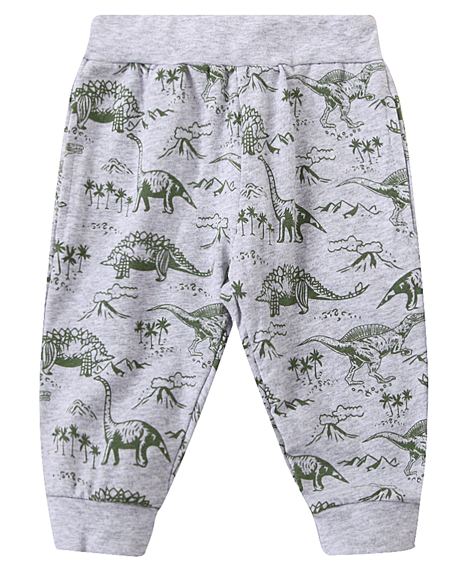 Kookie Kids Full Length Lounge Pant Dino Print - Grey-picture-26