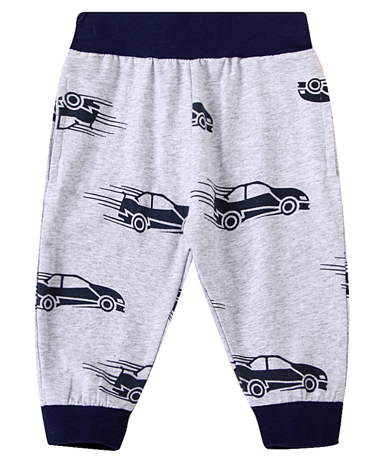 Kookie Kids Full Length Lounge Pant Car Print - Grey-picture-24